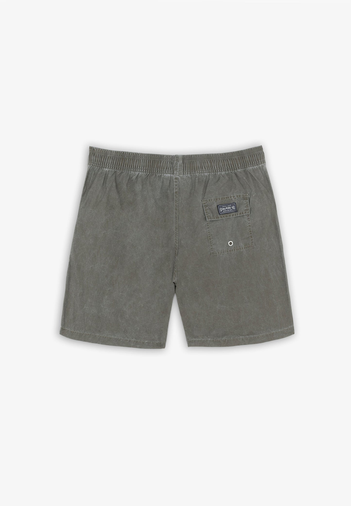 FADED SWIMMING TRUNKS WITH EMBROIDERED SKULL