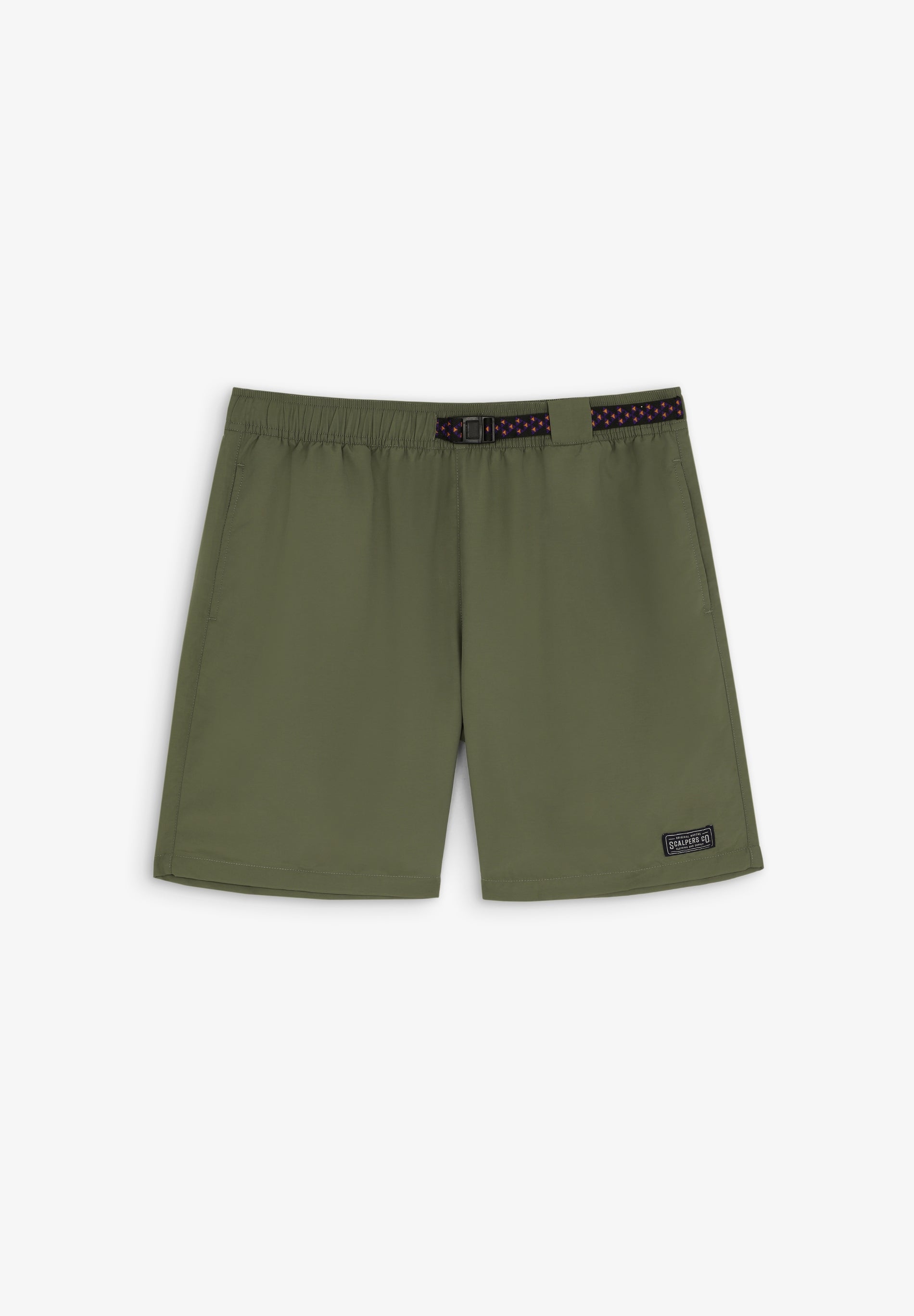 SWIMMING TRUNKS WITH STRAP FASTENING