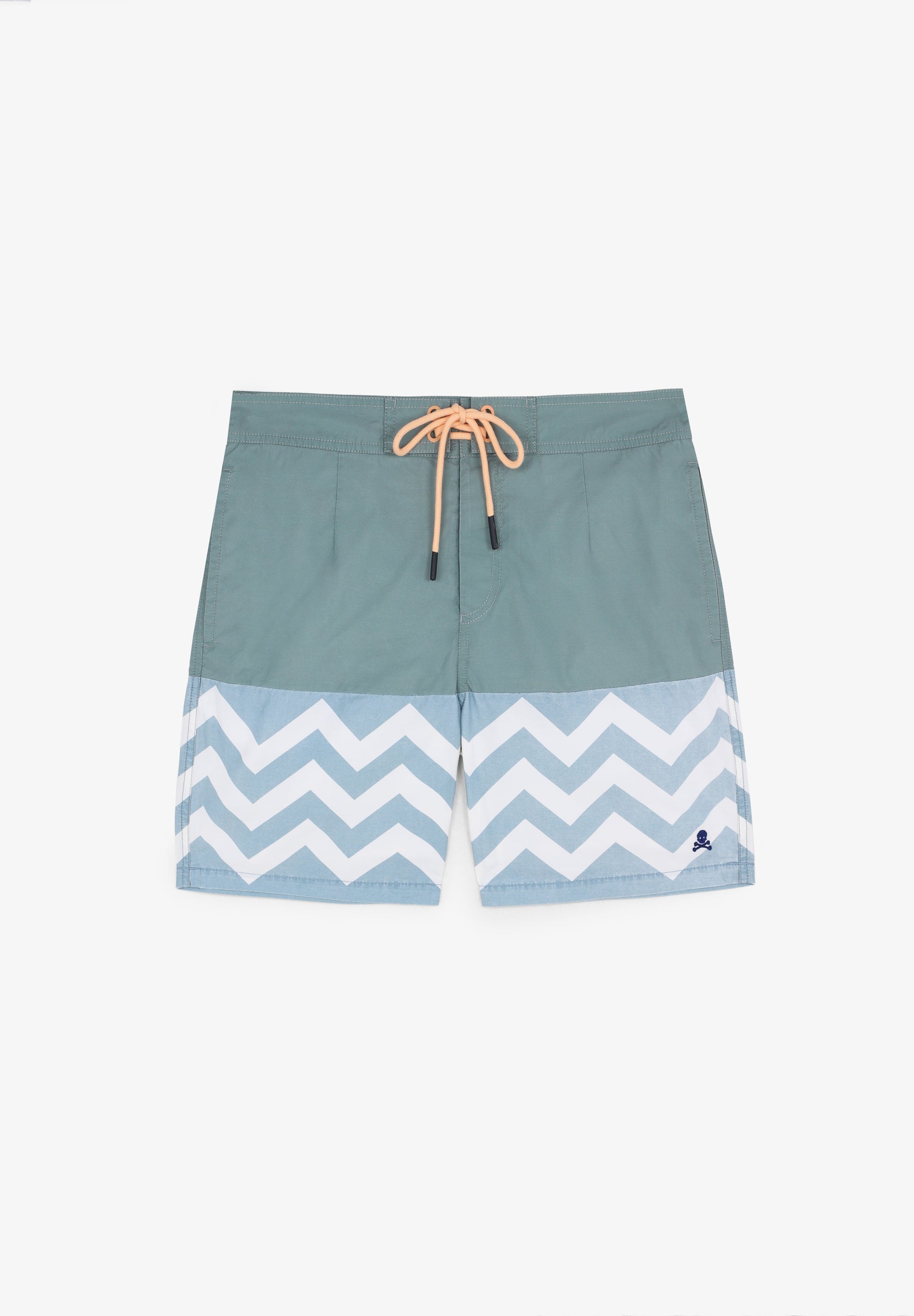 ZIGZAG PRINT SWIMMING TRUNKS