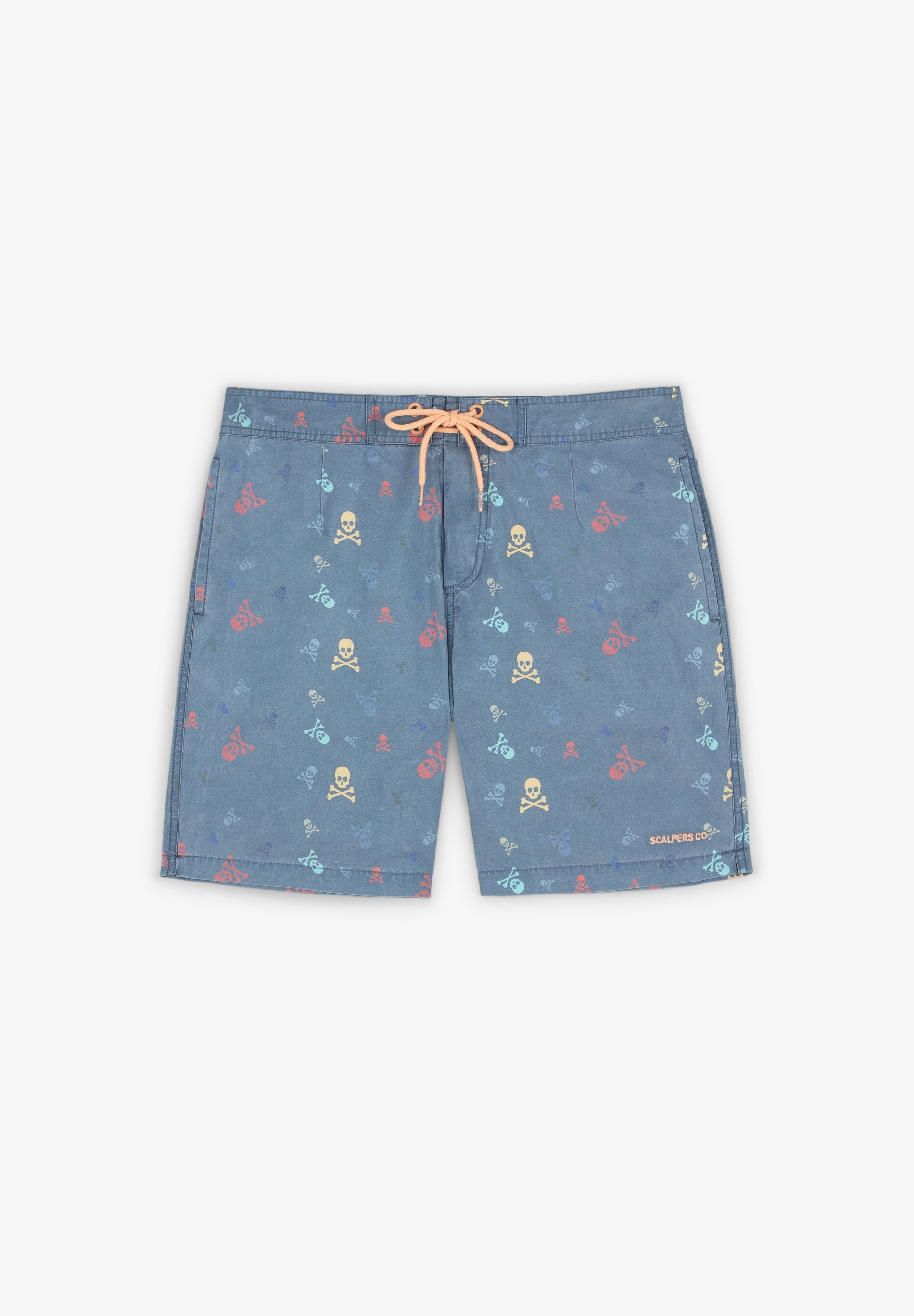 FADED SWIMMING TRUNKS WITH SKULLS
