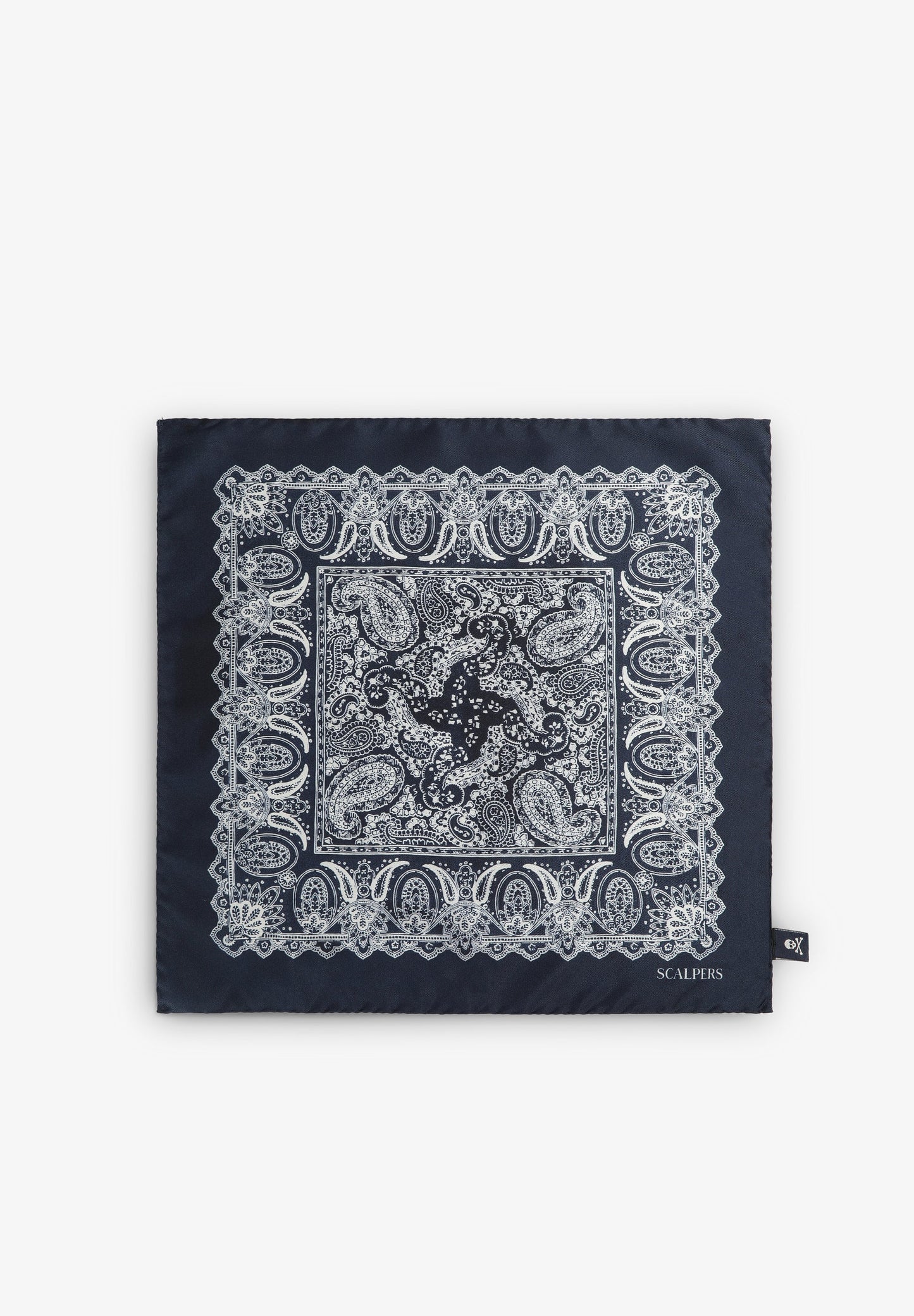 CONTRAST PAISLEY PRINT POCKET SQUARE