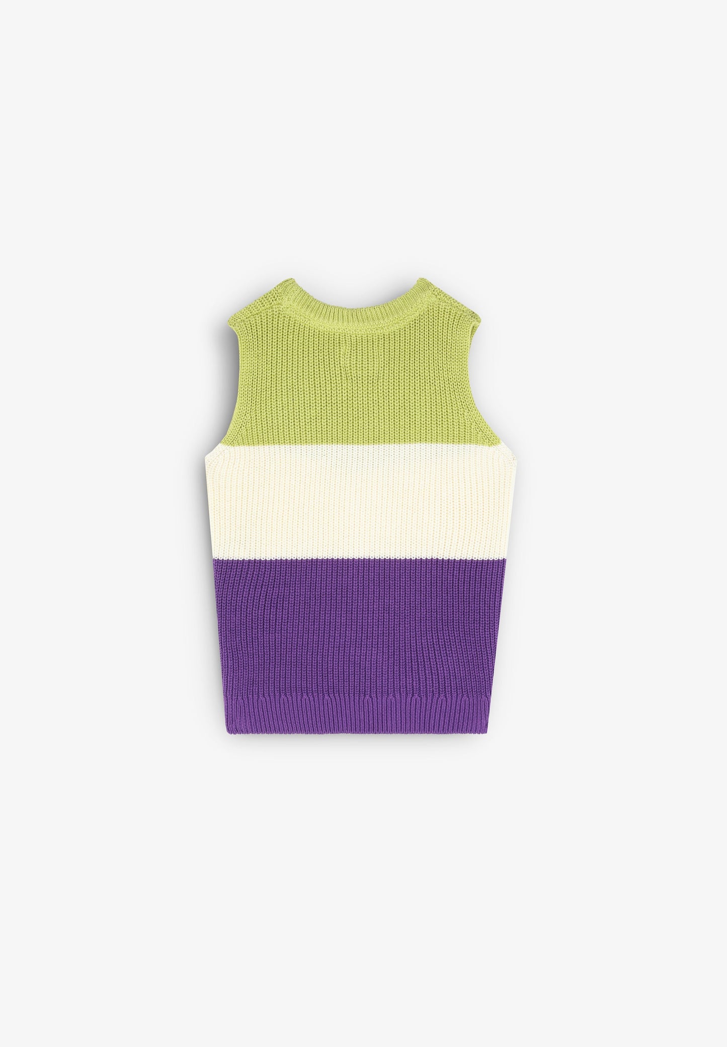 THREE-COLOURED KNIT WAISTCOAT