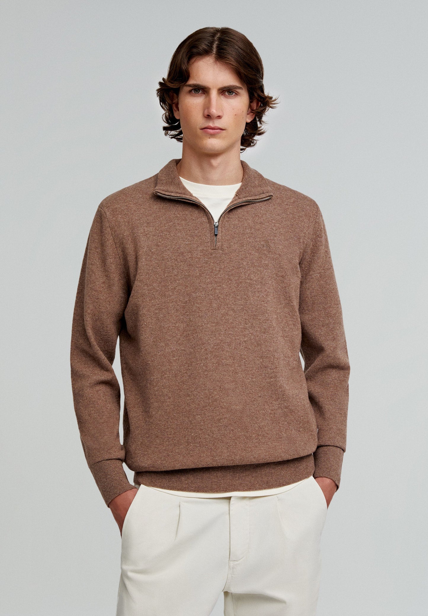 ZIP NECK SWEATER