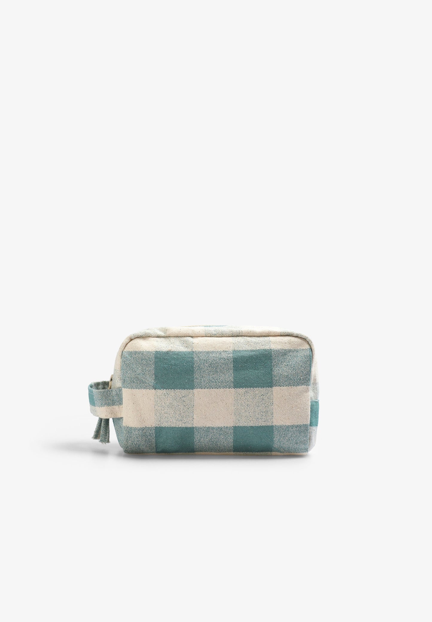 CHECK TOILETRY BAG WITH STRAP