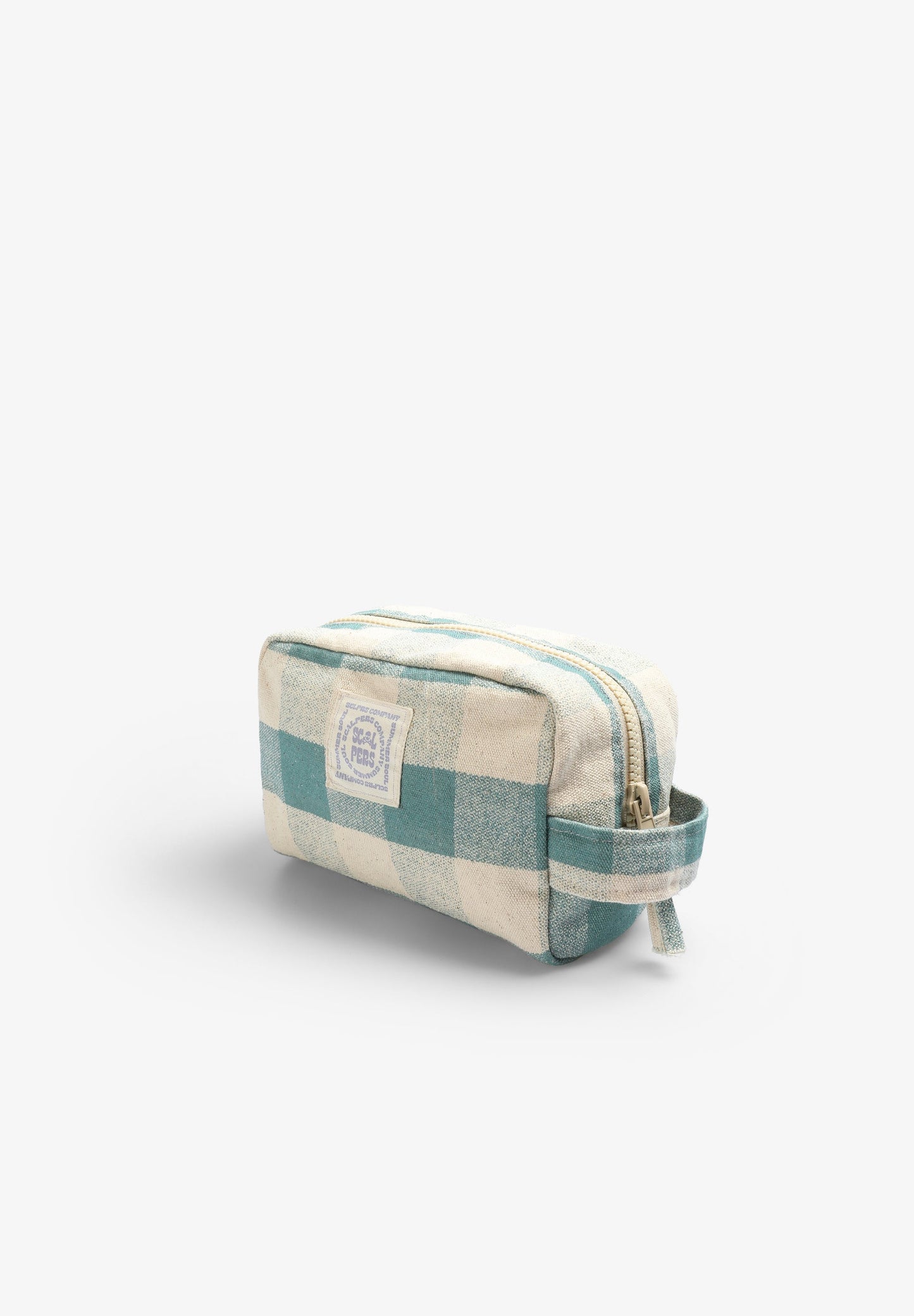 CHECK TOILETRY BAG WITH STRAP
