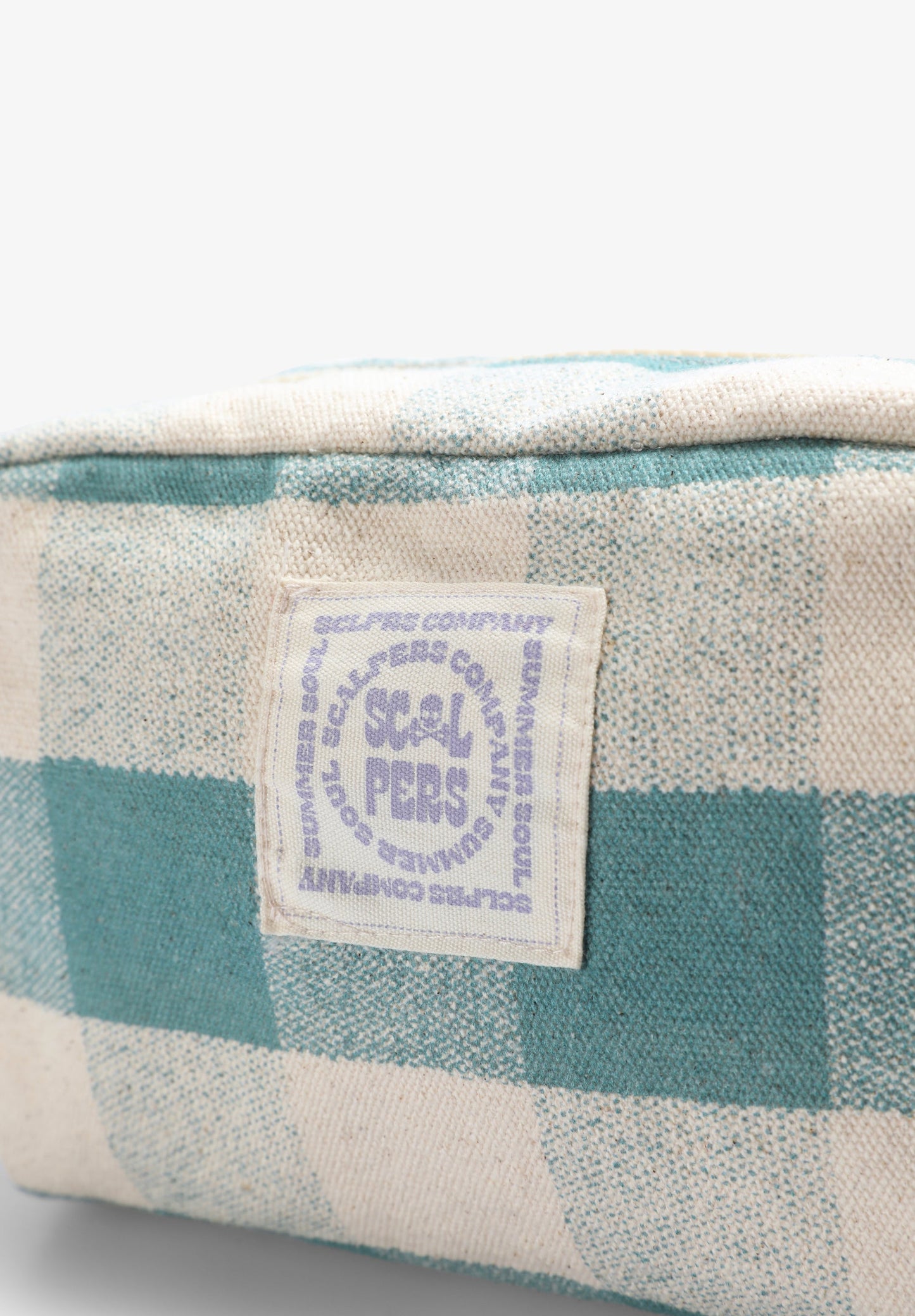 CHECK TOILETRY BAG WITH STRAP