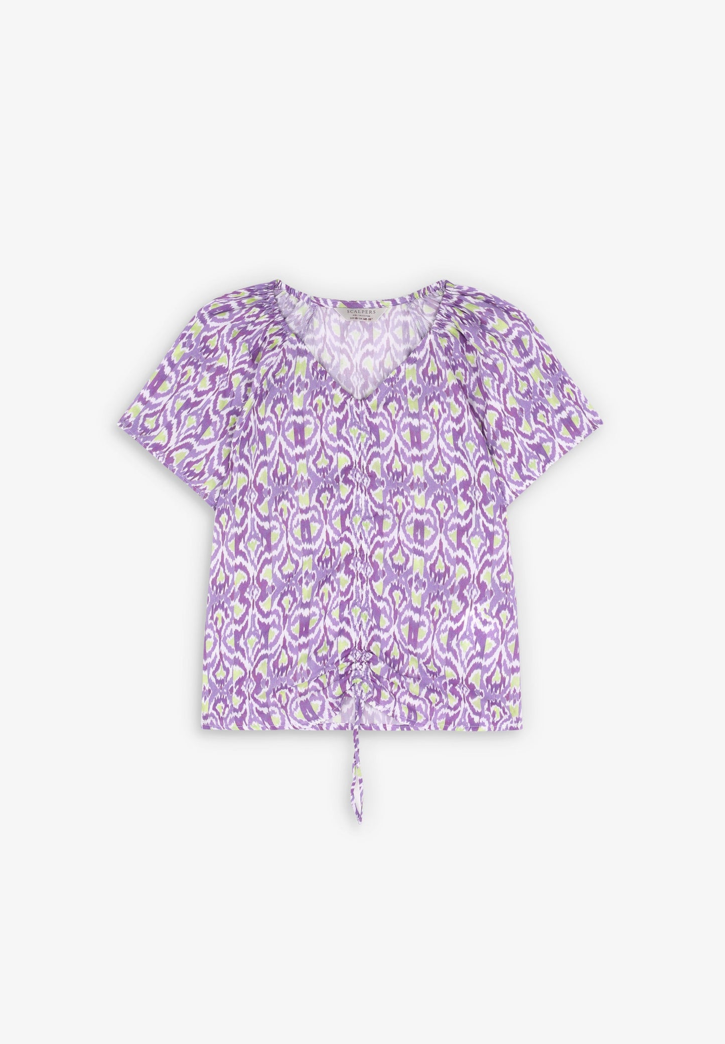 GATHERED IKAT BLOUSE