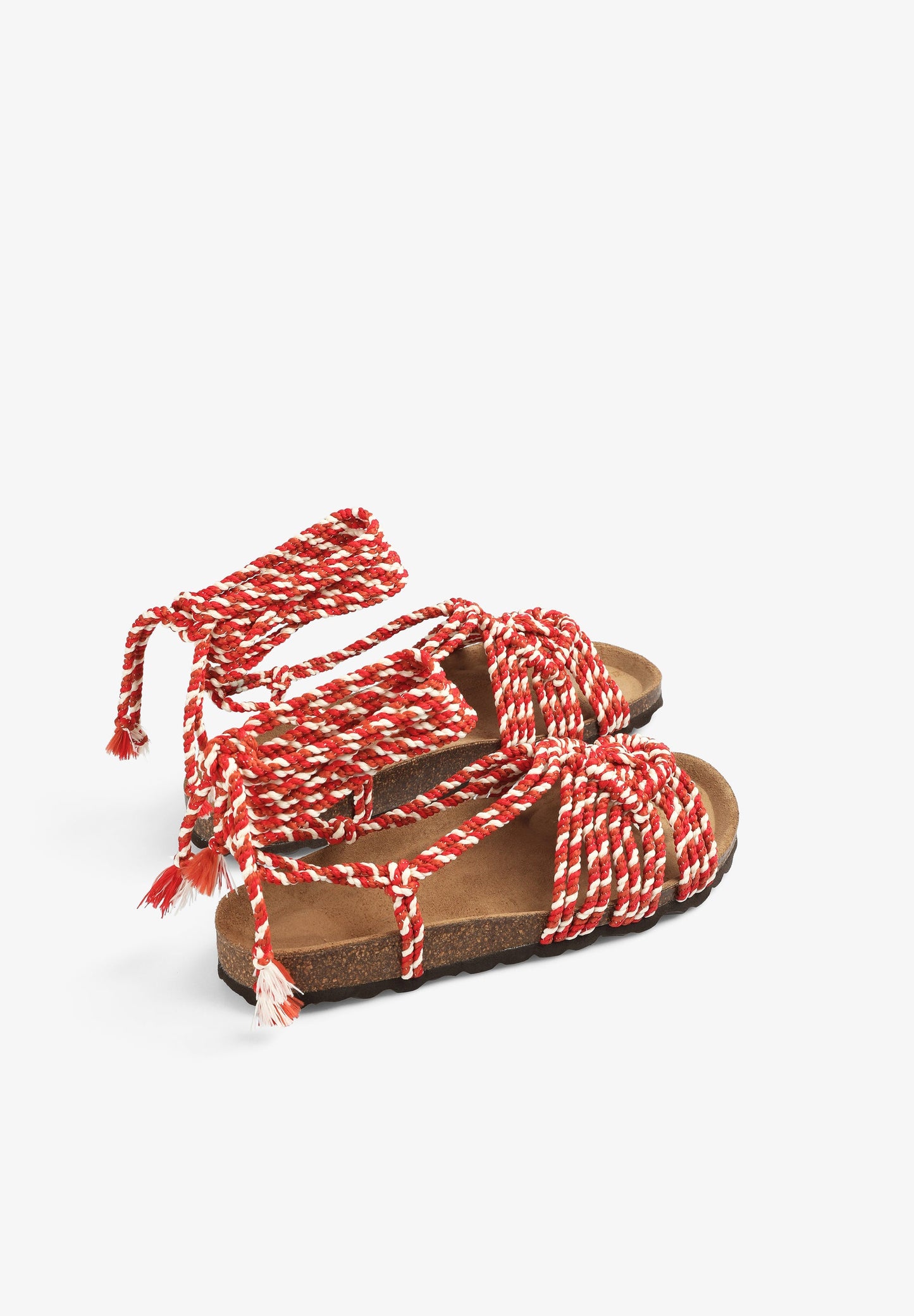 FLAT SANDALS WITH CORDS DETAIL