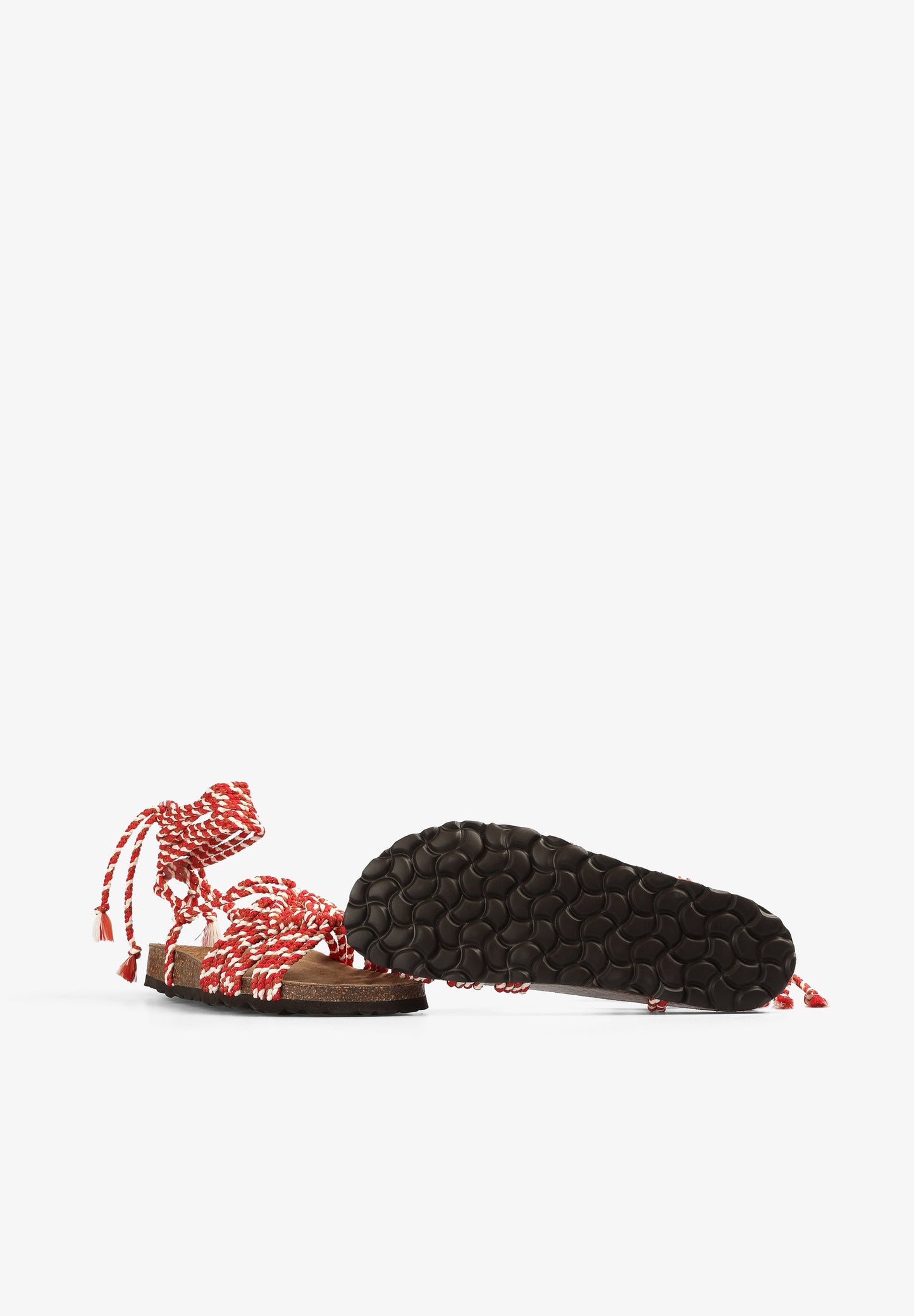 FLAT SANDALS WITH CORDS DETAIL