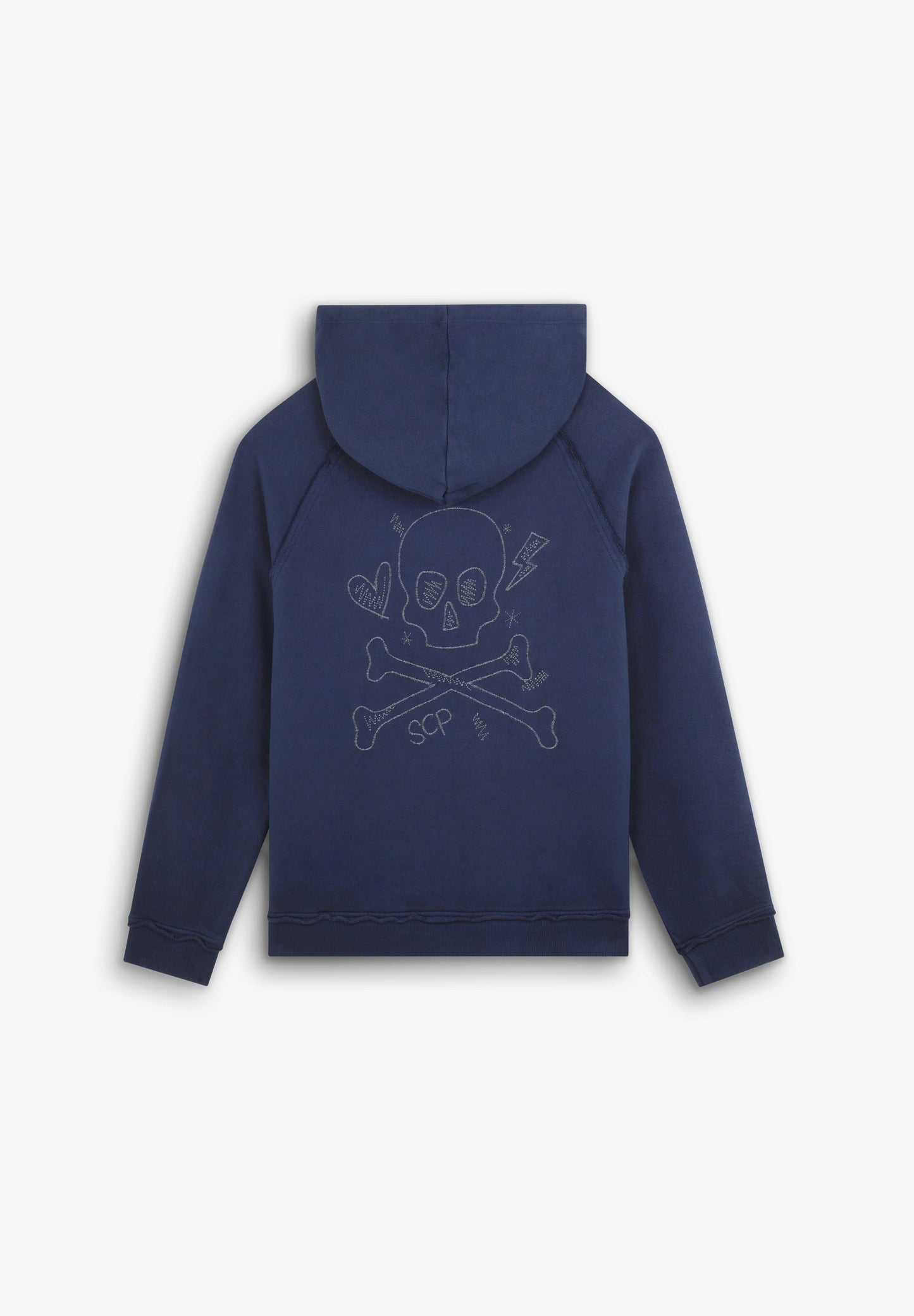 EMB SKULL HOODIE SWEATER