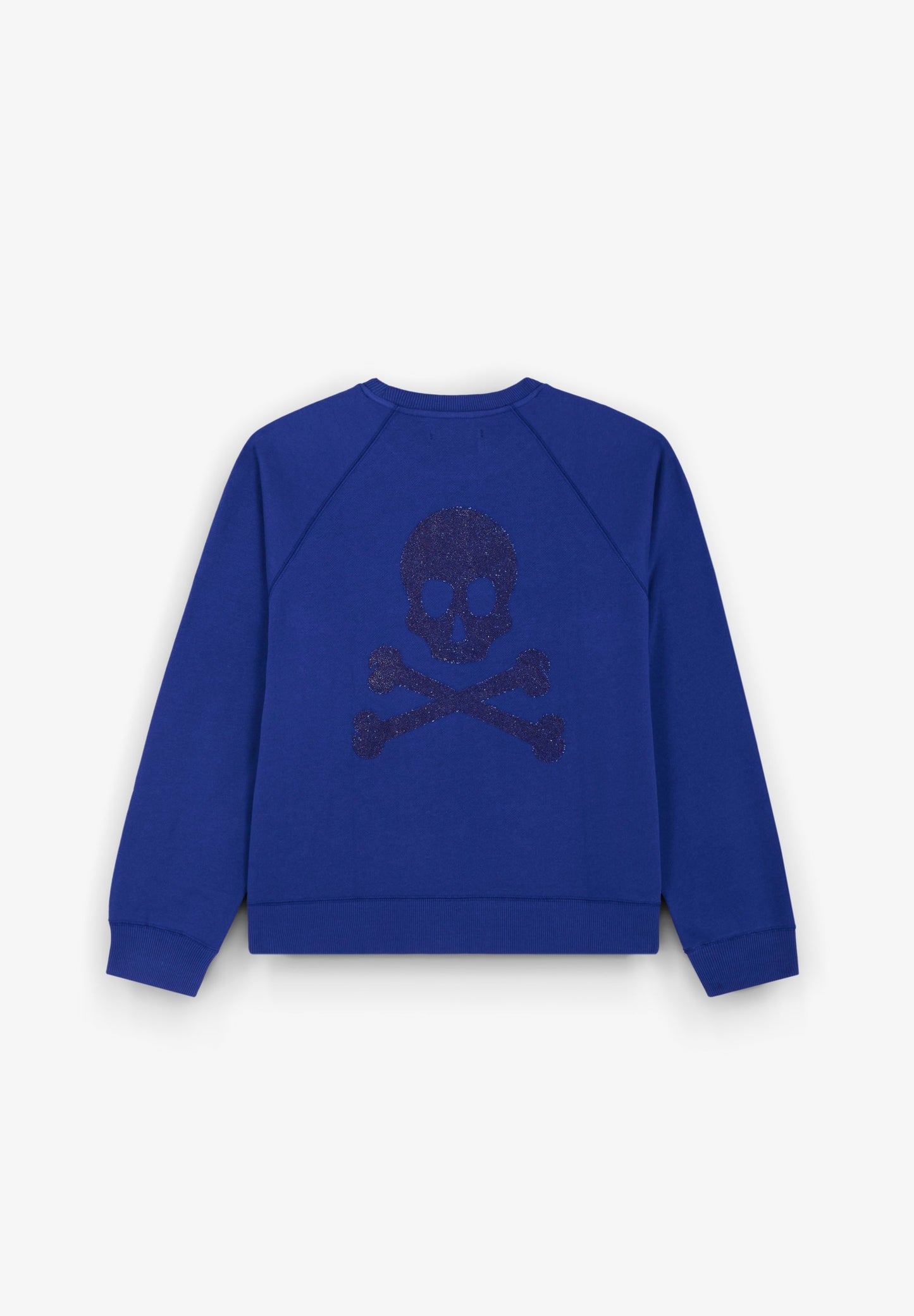 SWEATSHIRT WITH GLITTER SKULL ON THE BACK