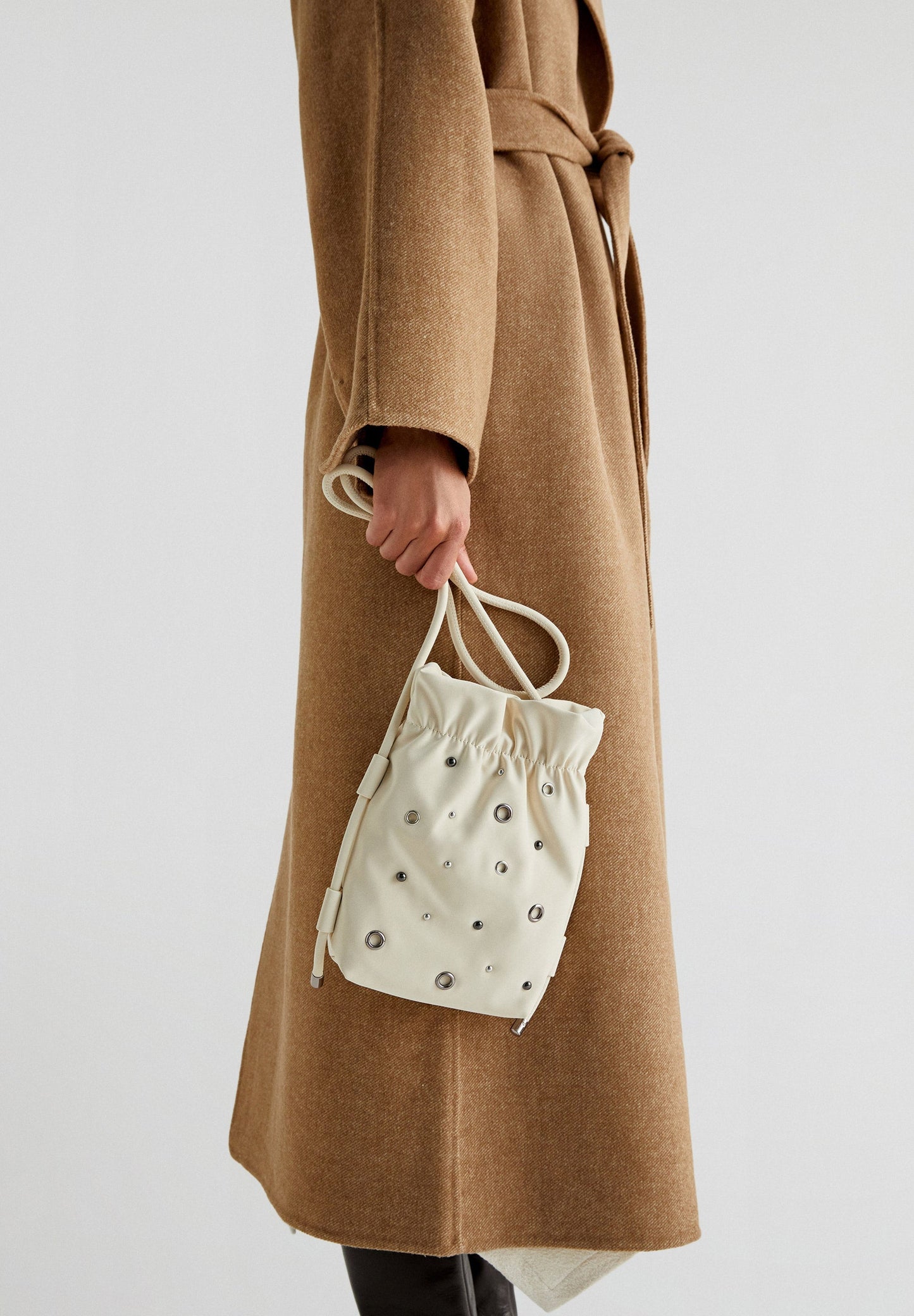 MINI STUDDED BUCKET BAG