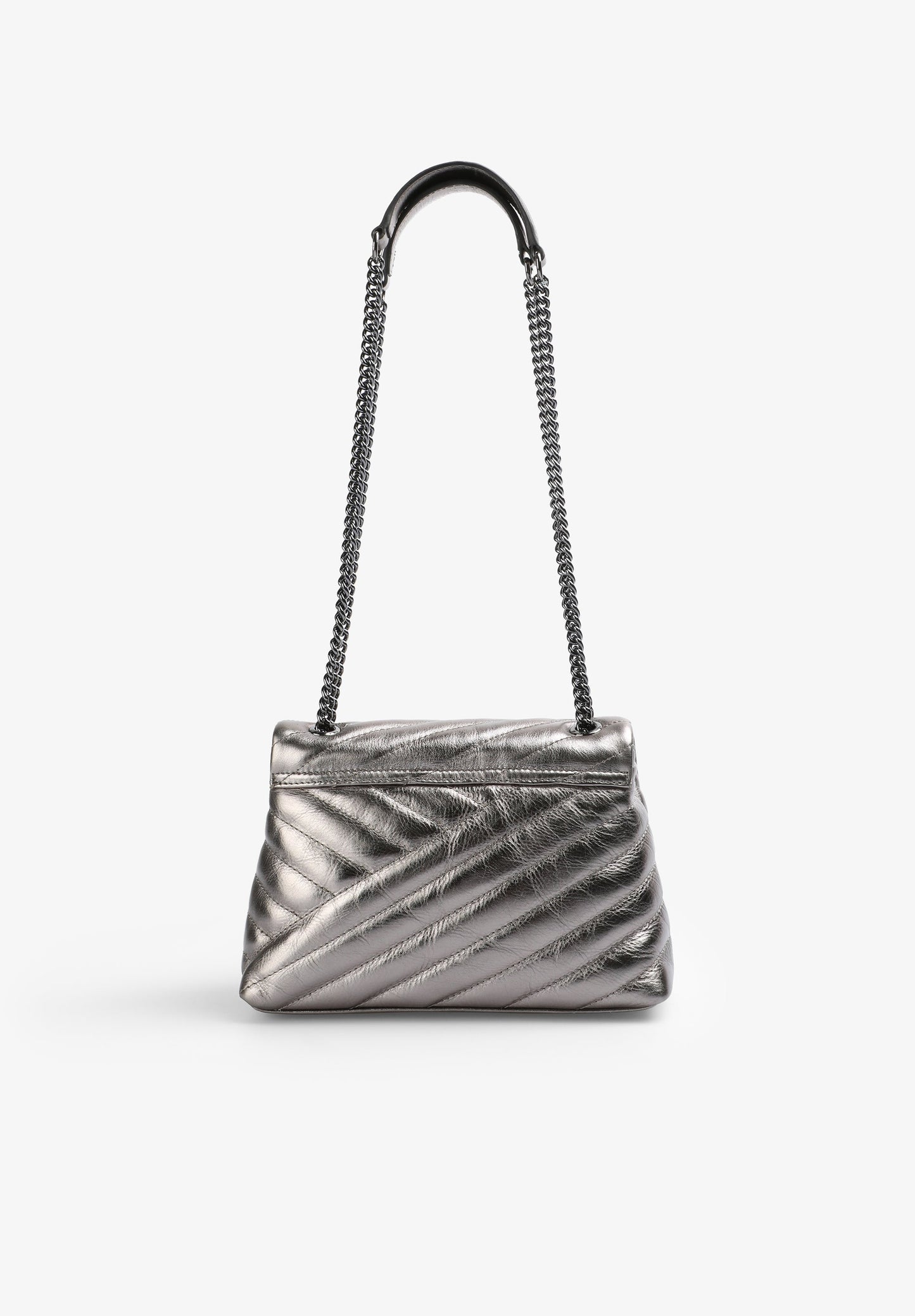 MINI QUILTED METALLIC LEATHER BAG