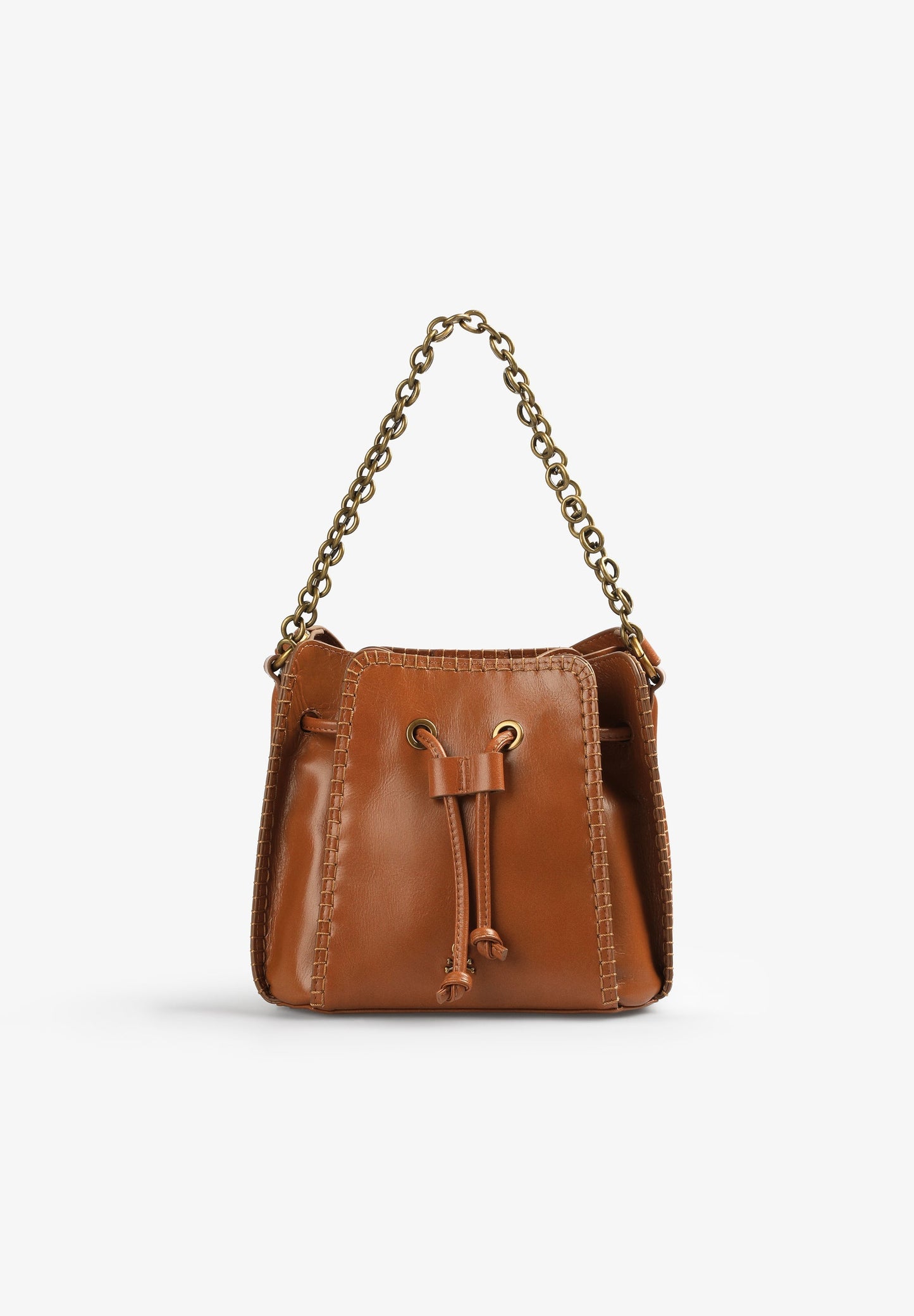 LEATHER BAG WITH TRIM DETAIL