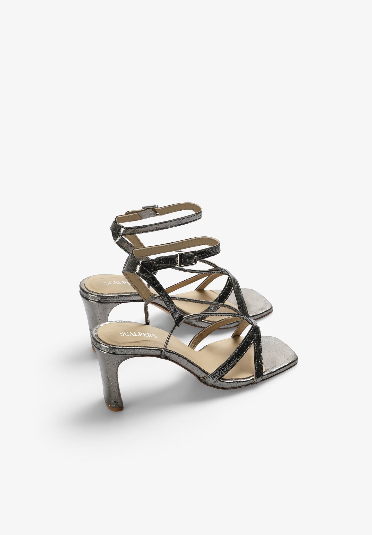 METALLIC HEELED SANDALS