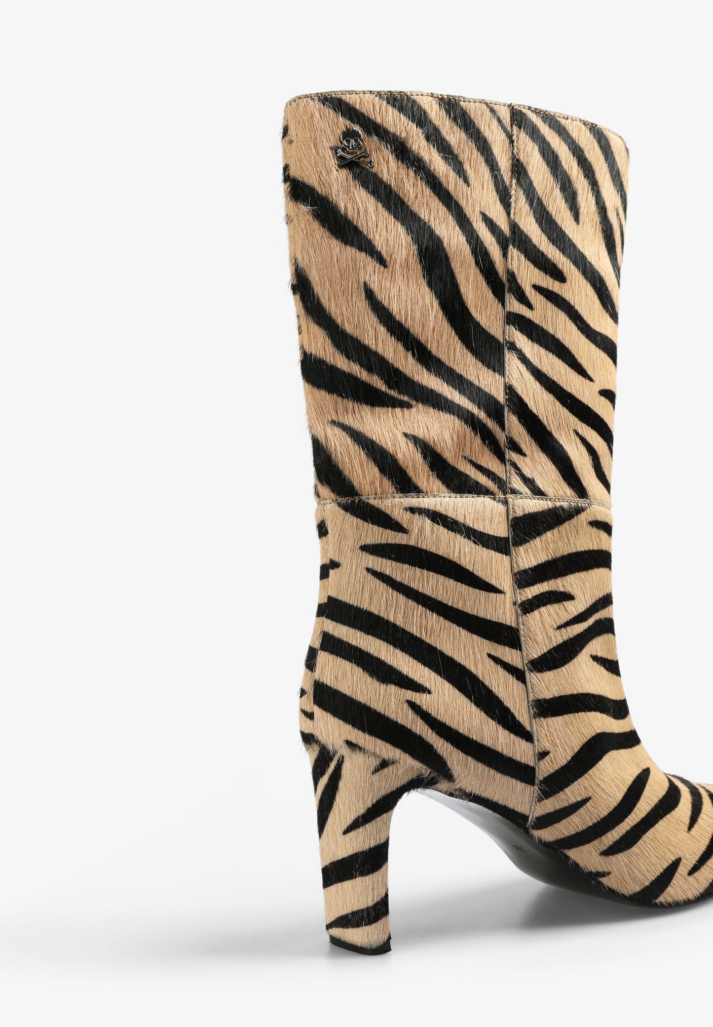 ZEBRA PRINT HIGH-HEEL BOOTS