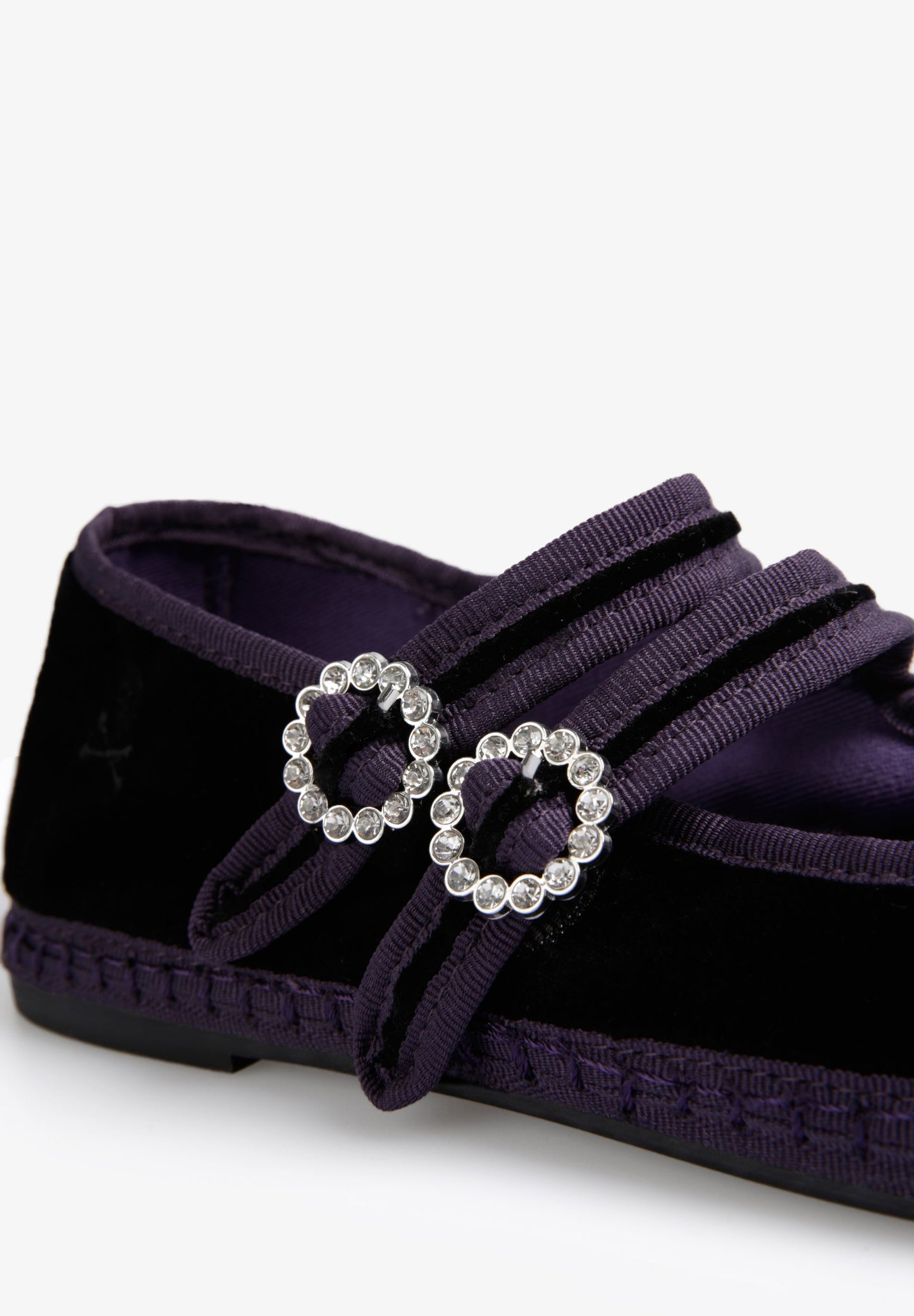 VELVET DOUBLE STRAP SLIPPER