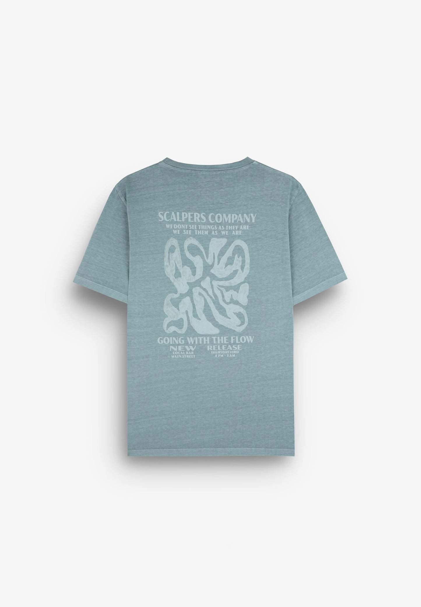 FADED EFFECT T-SHIRT WITH LOGO PRINT