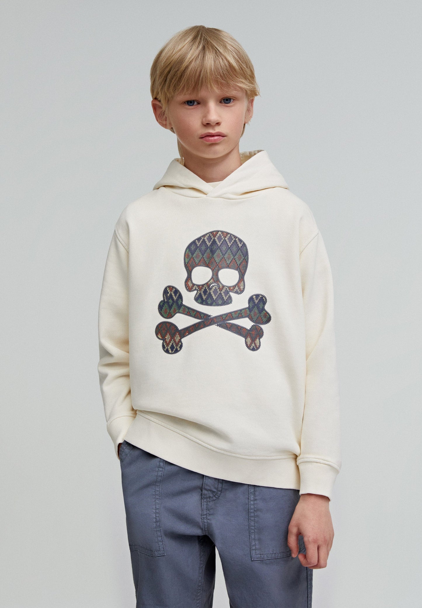 SWEATSHIRT WITH KILIM SKULL