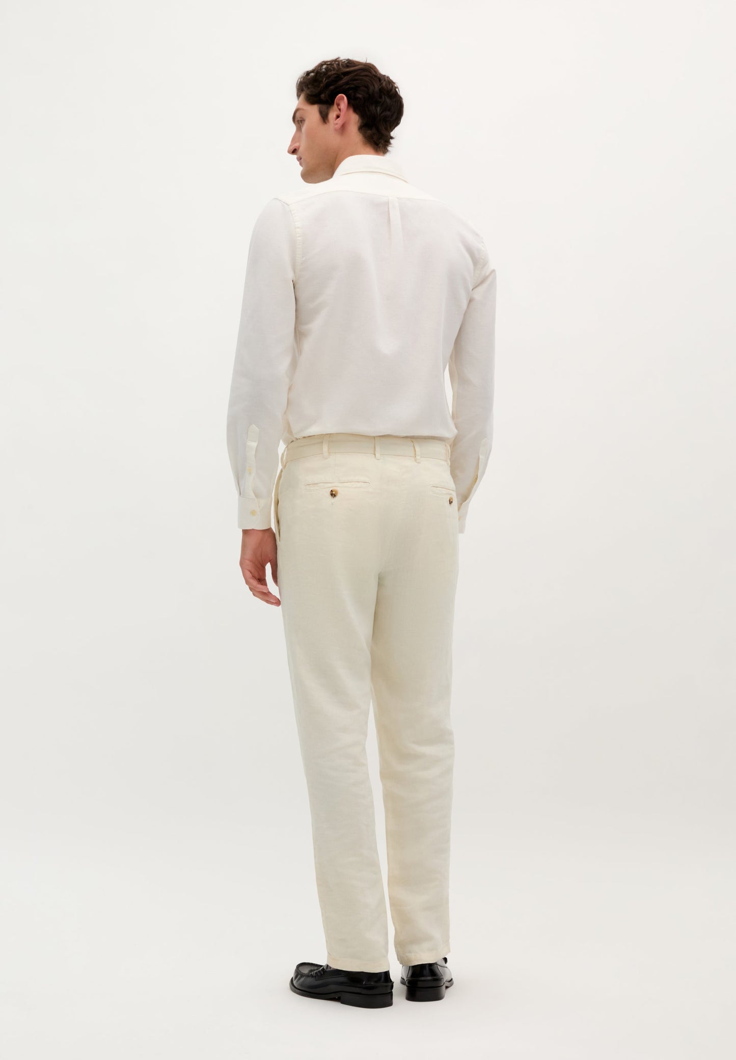LINEN TROUSERS WITH DARTS