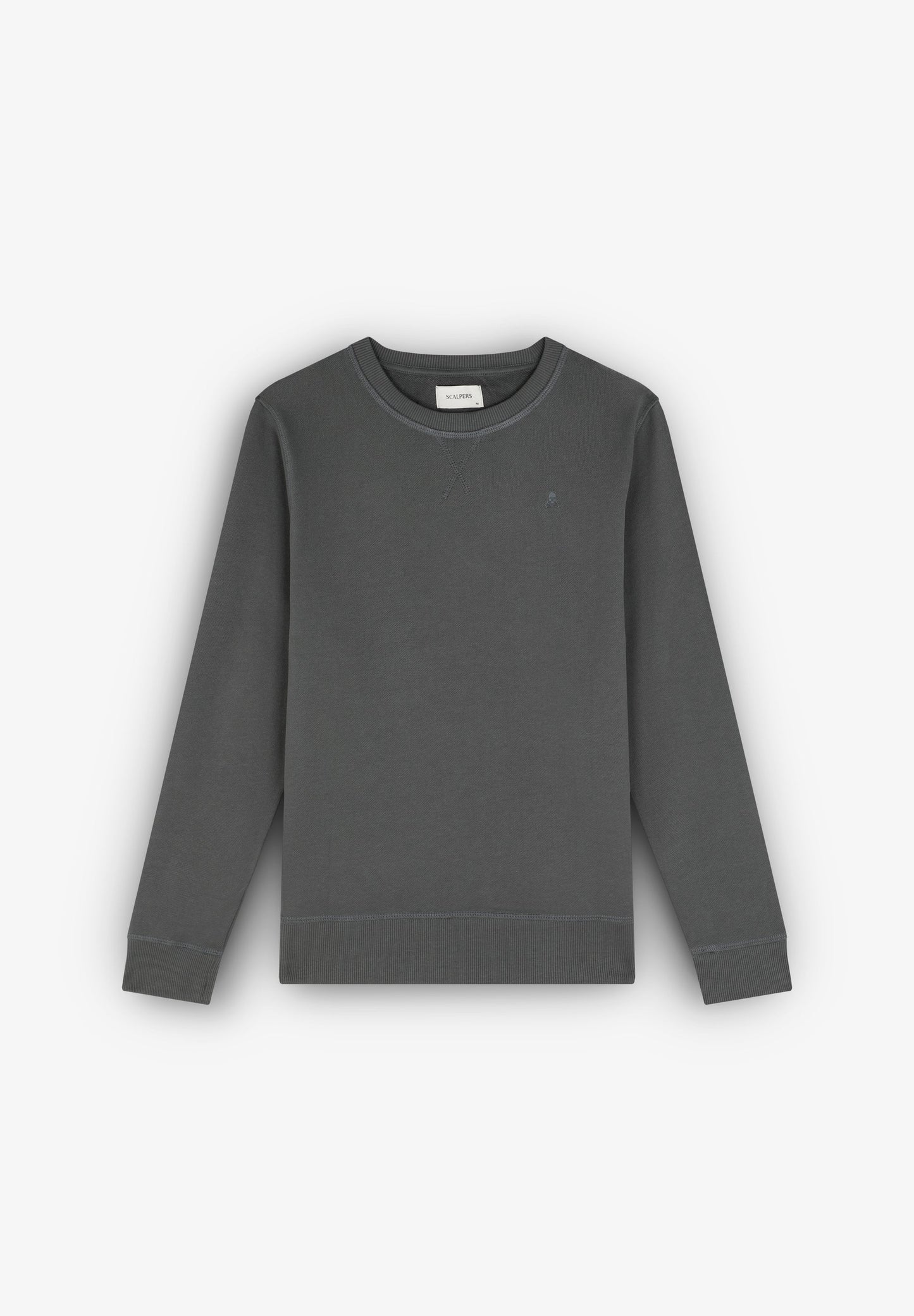 BASIC SWEATSHIRT WITH EMBROIDERED SKULL