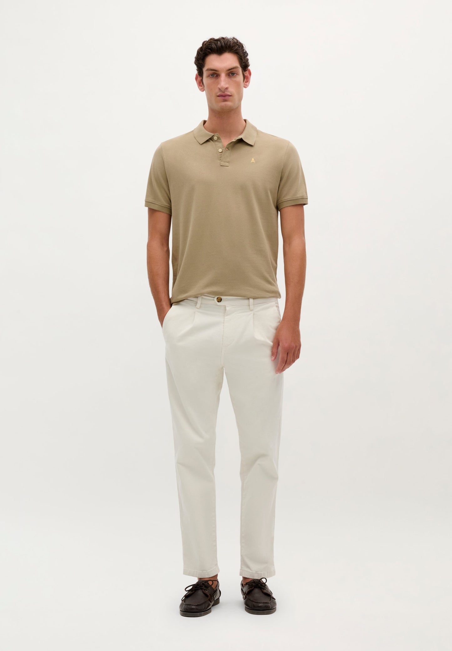 POLO SHIRT WITH CONTRAST SKULL