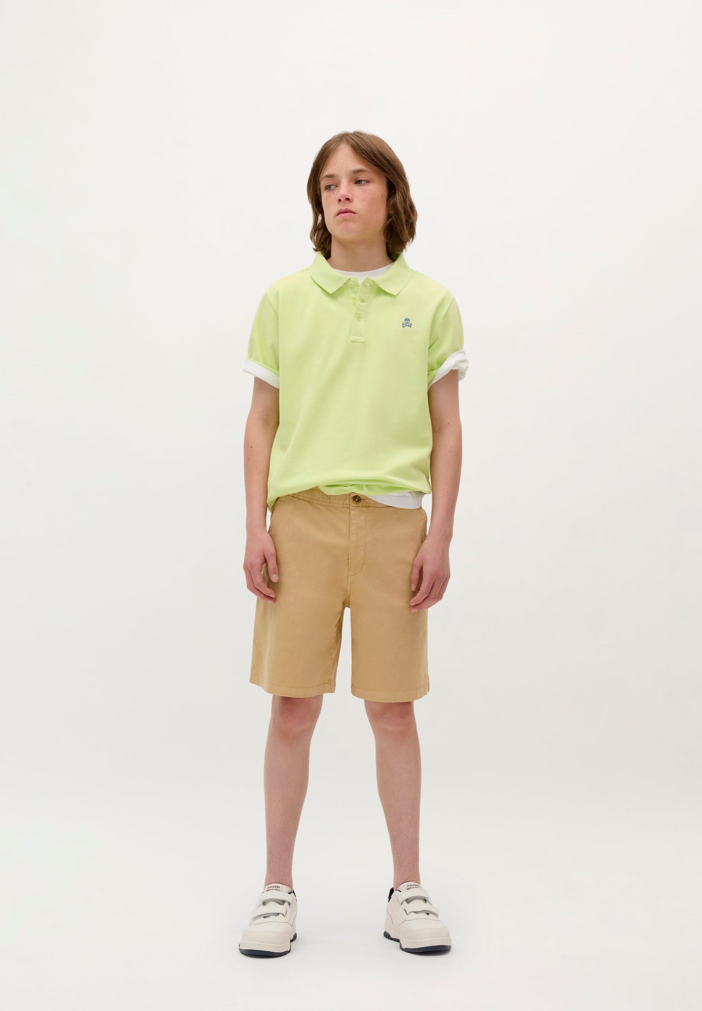 BASIC POLO SHIRT WITH SKULL DETAIL