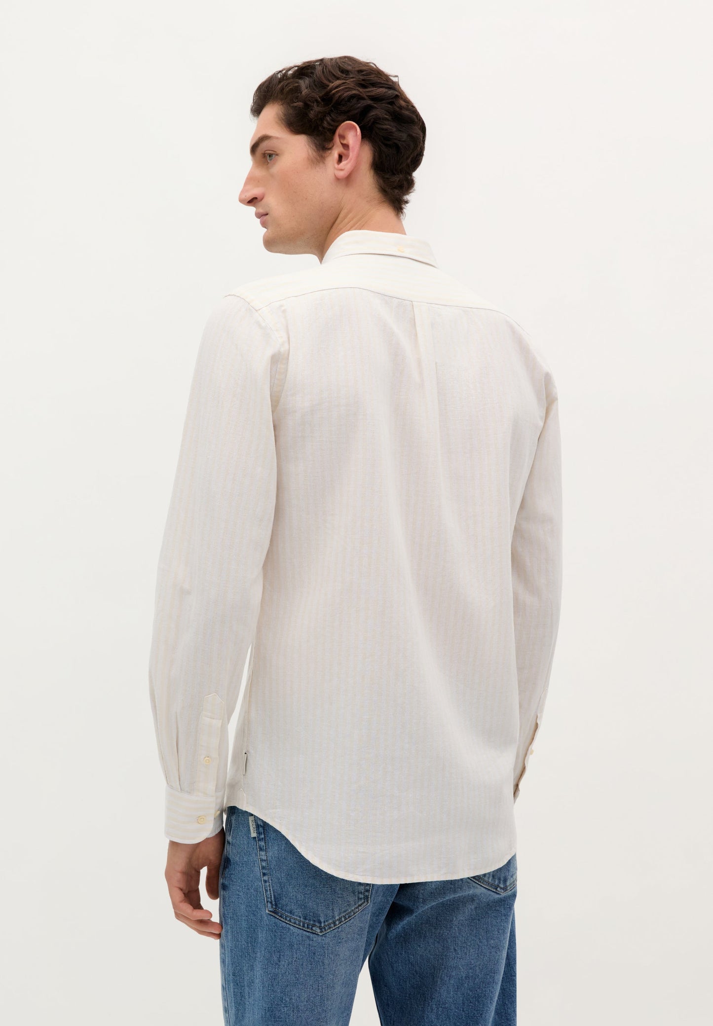 STRIPE SHIRT WITH BUTTON-DOWN COLLAR