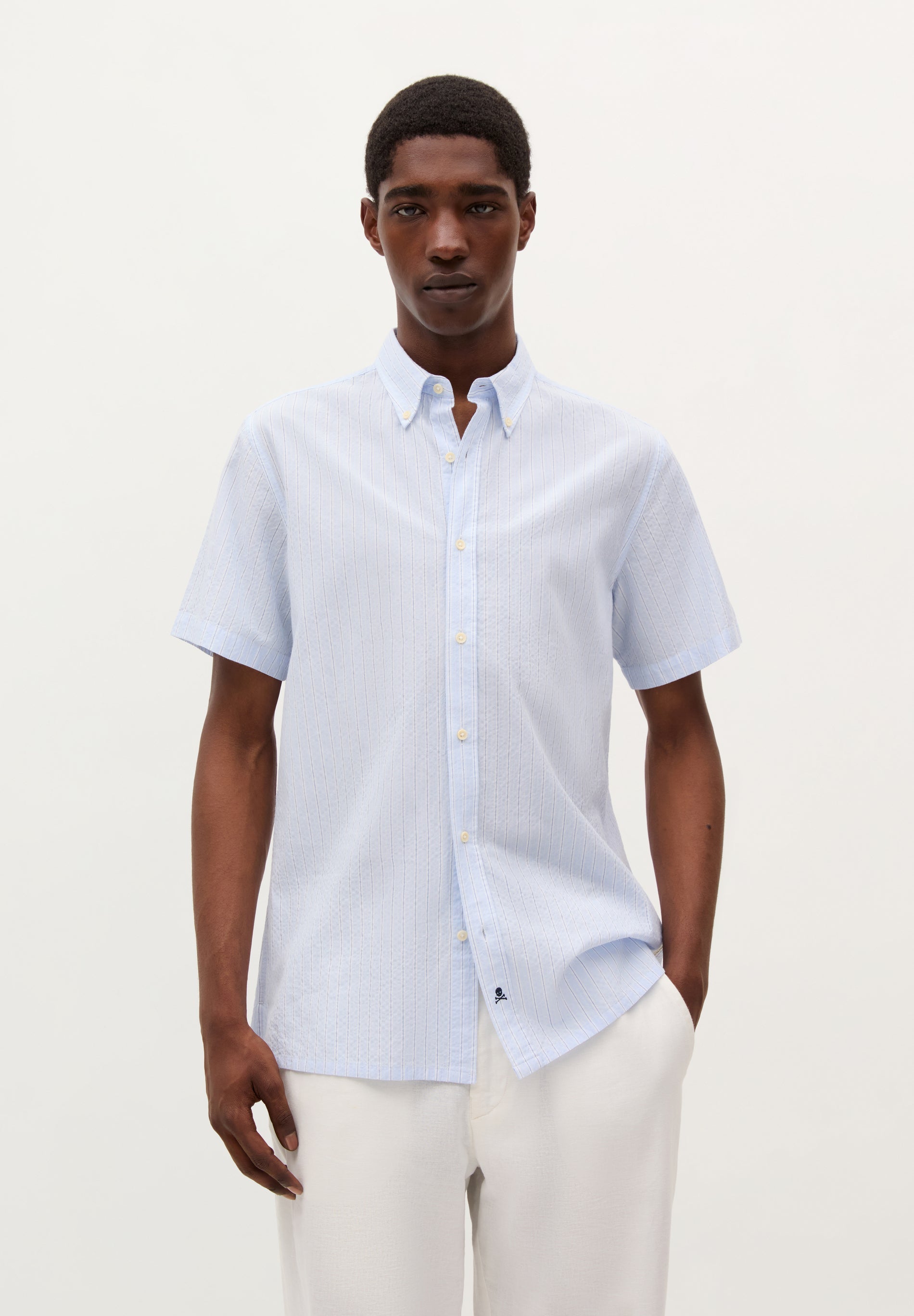 SHORT SLEEVE SEERSUCKER SHIRT