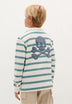 STRIPED PRINT SWEATSHIRT