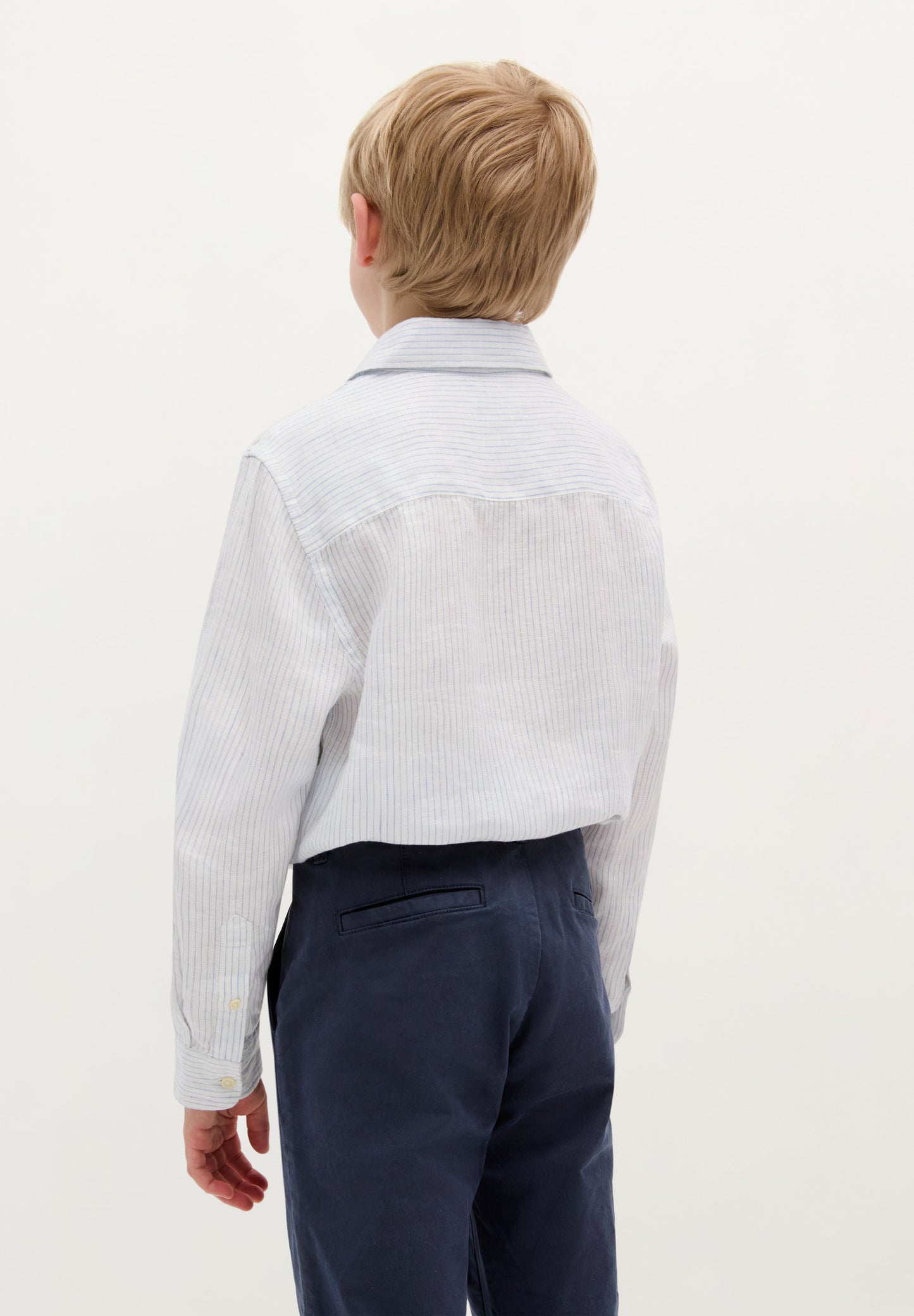 STRIPE LINEN SKULL SHIRT