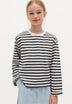 STRIPES EMB SKULL SW GIRLS