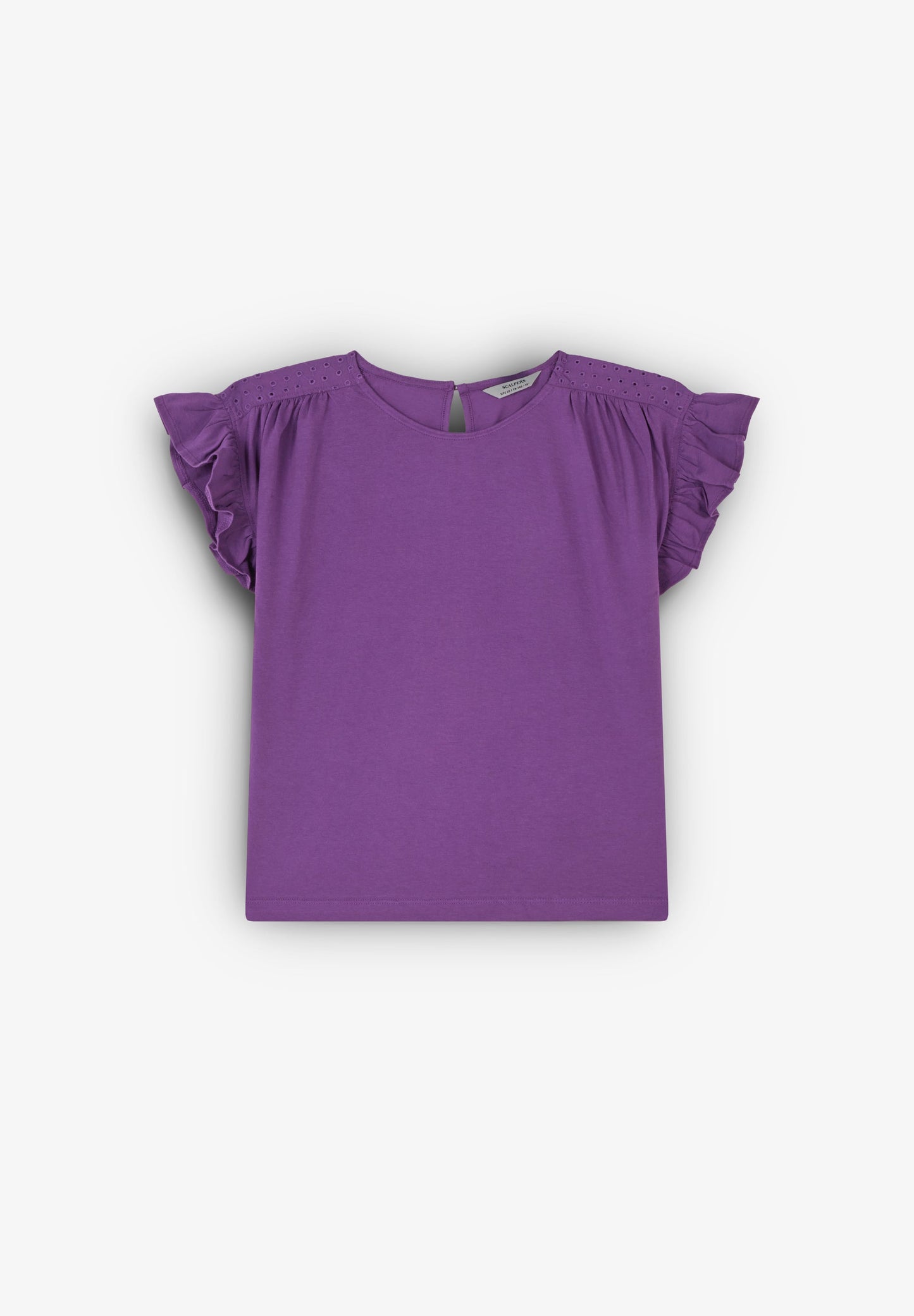 RUFFLE SLEEVE T-SHIRT