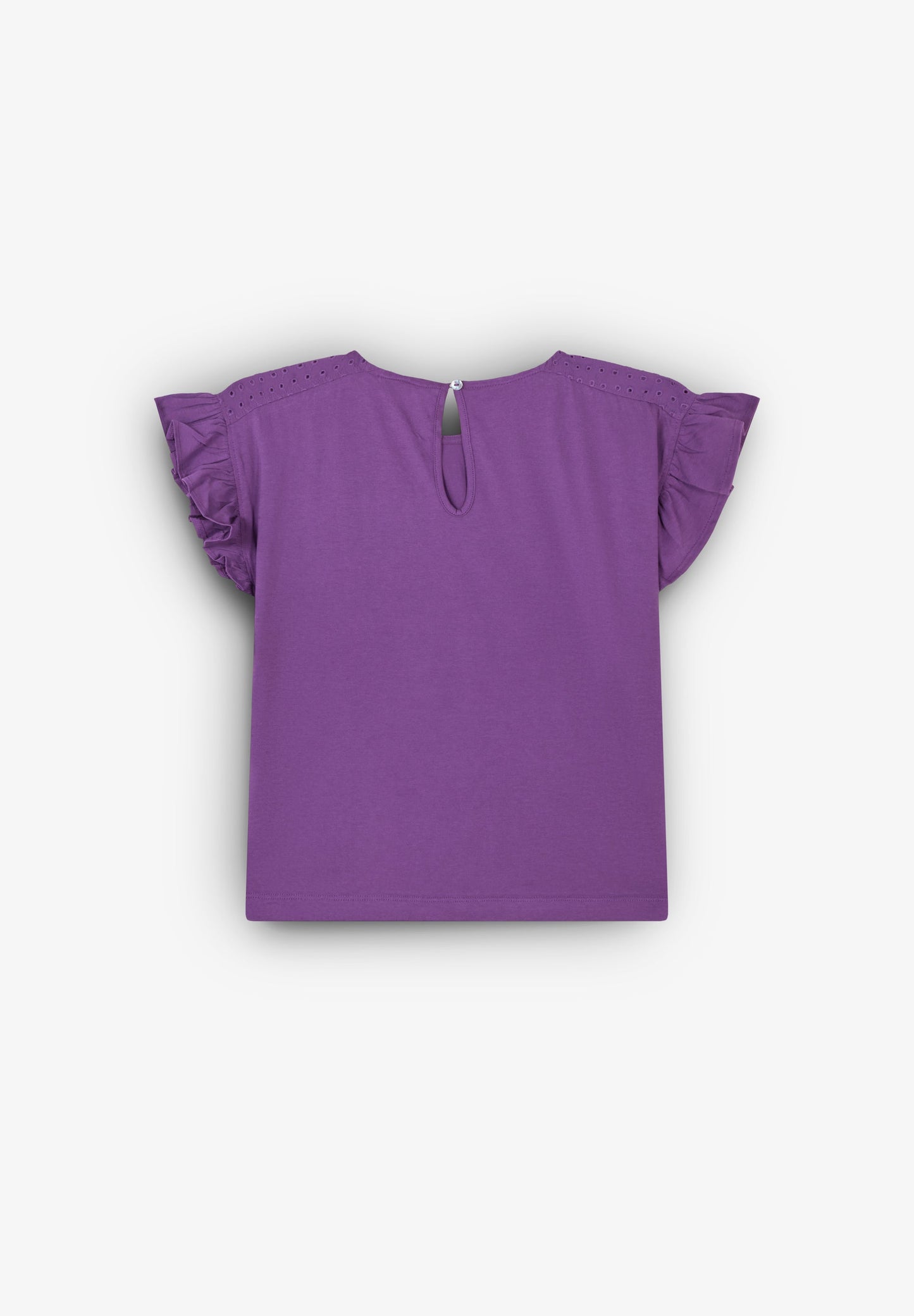RUFFLE SLEEVE T-SHIRT