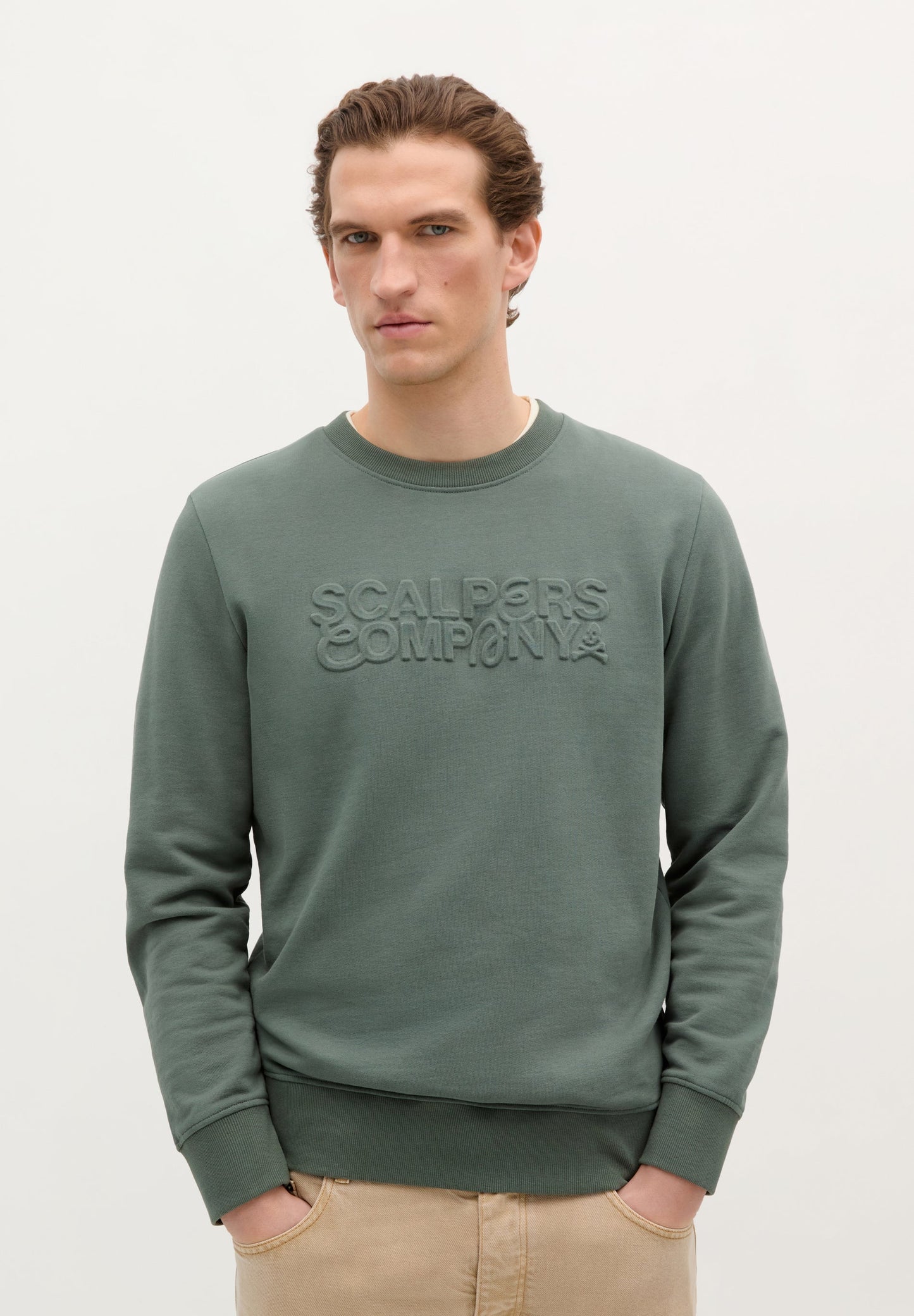SWEATSHIRT WITH RAISED LOGO