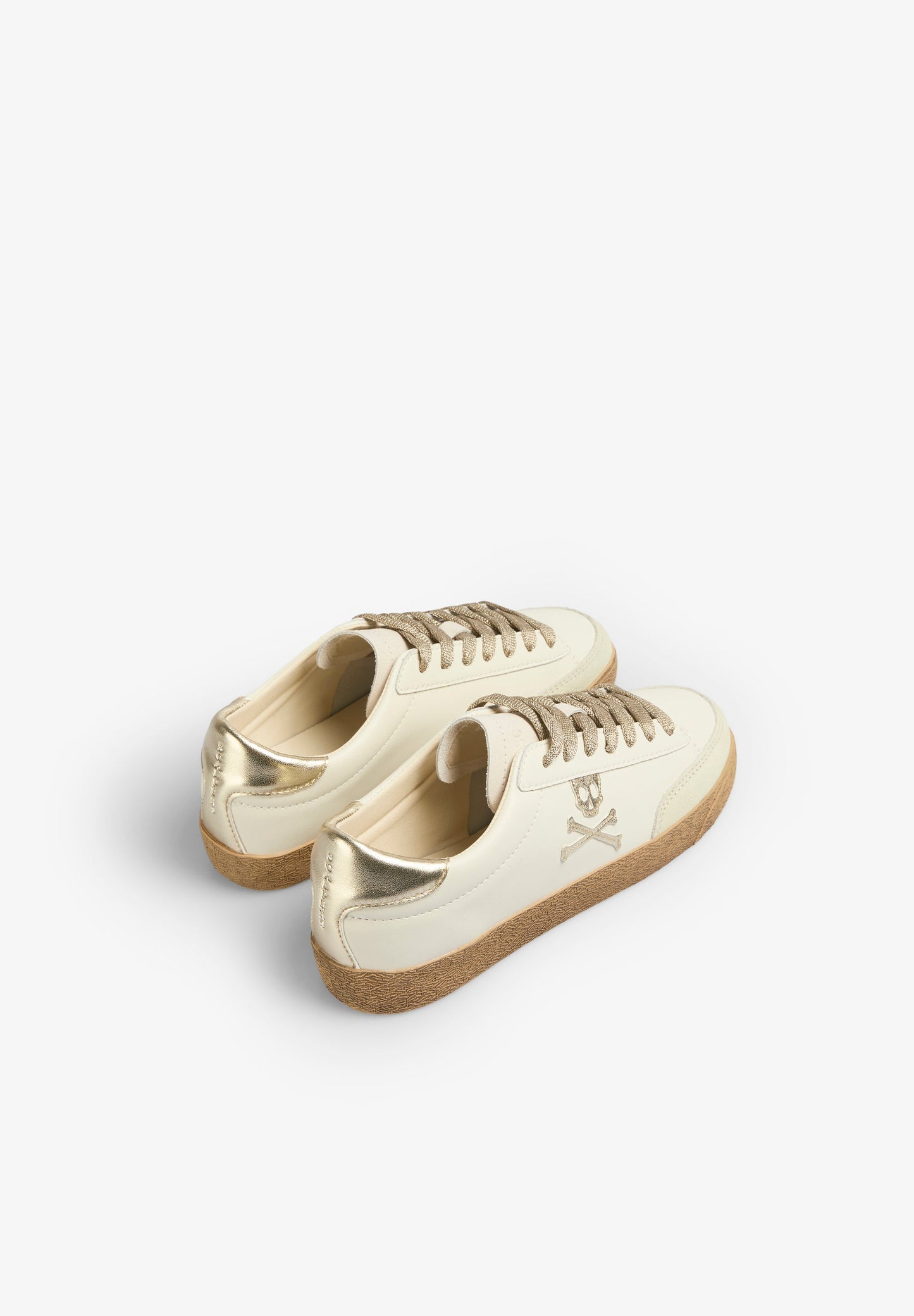 LOW TOP SNEAKERS WITH METALLIC SKULL