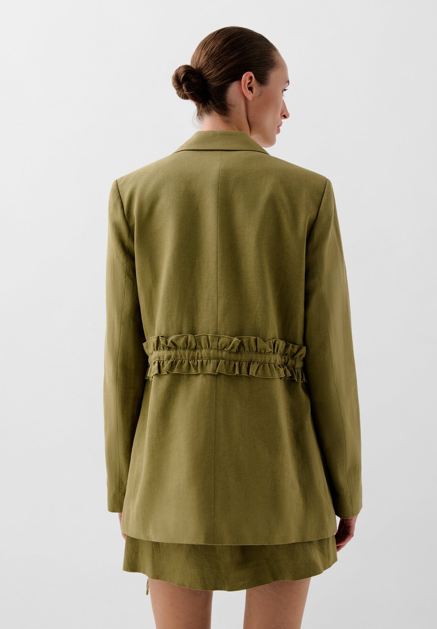 BLAZER WITH GATHERED WAIST