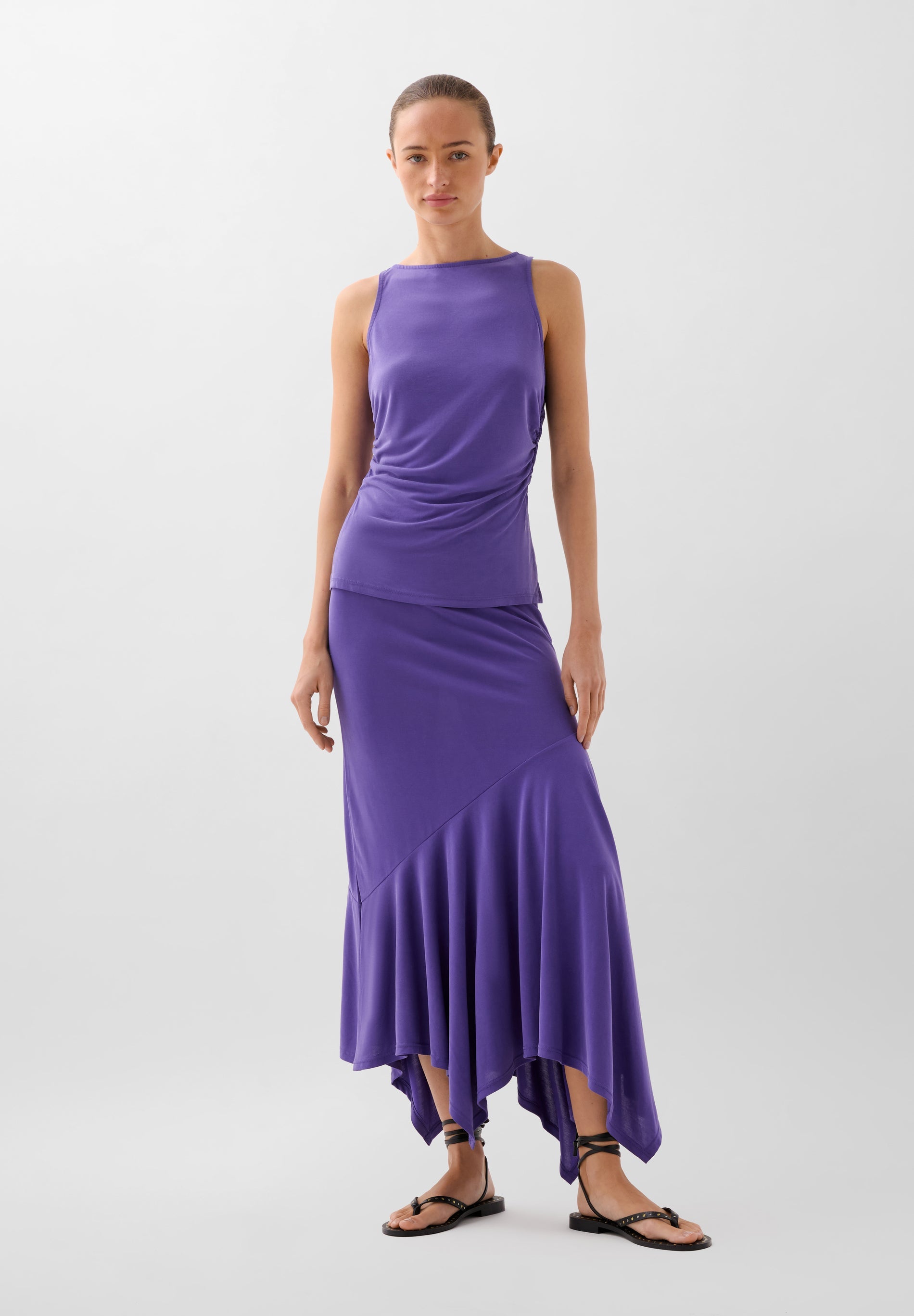 ASYMMETRIC SKIRT WITH RUFFLES