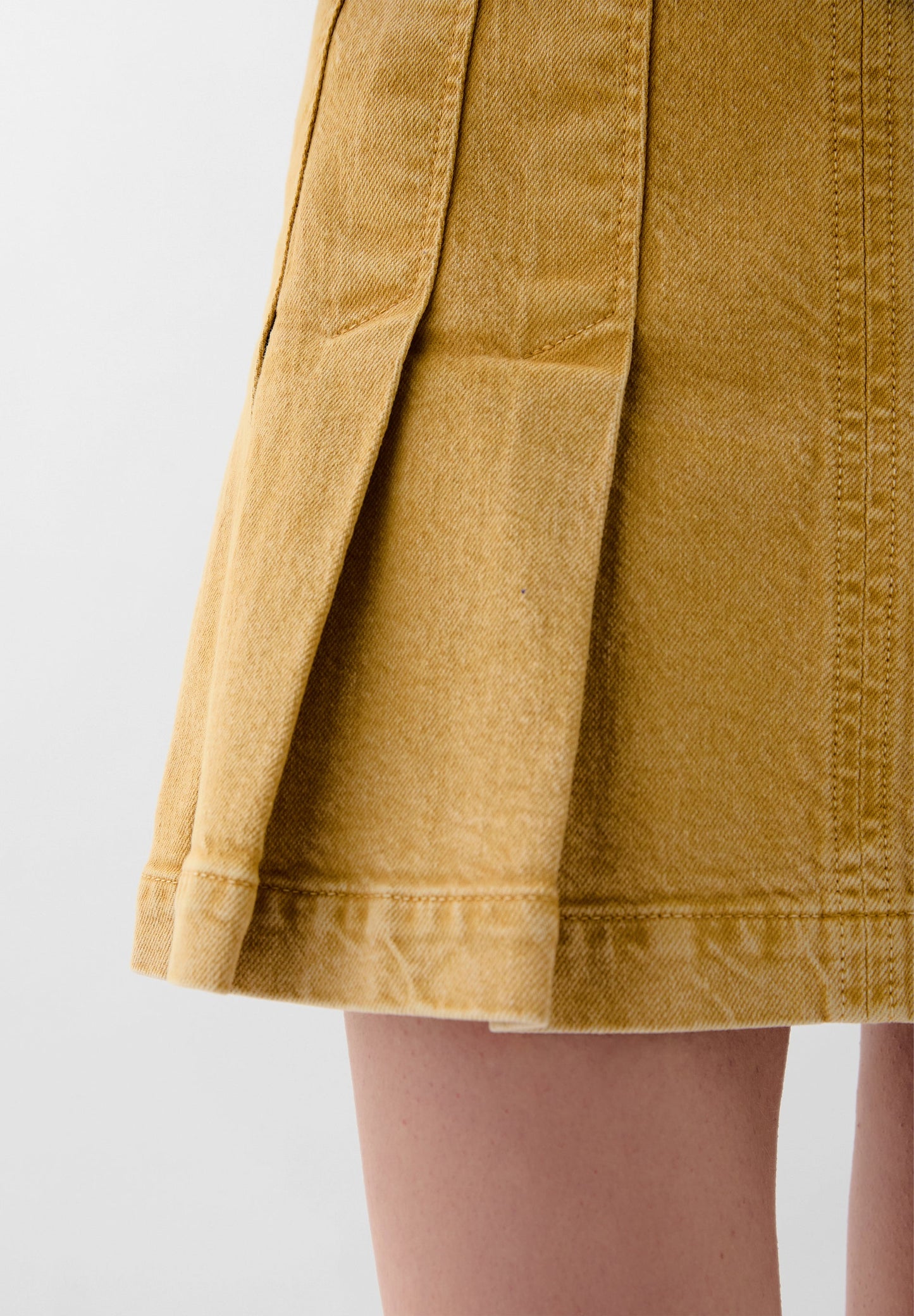 FADED DENIM MINI SKIRT
