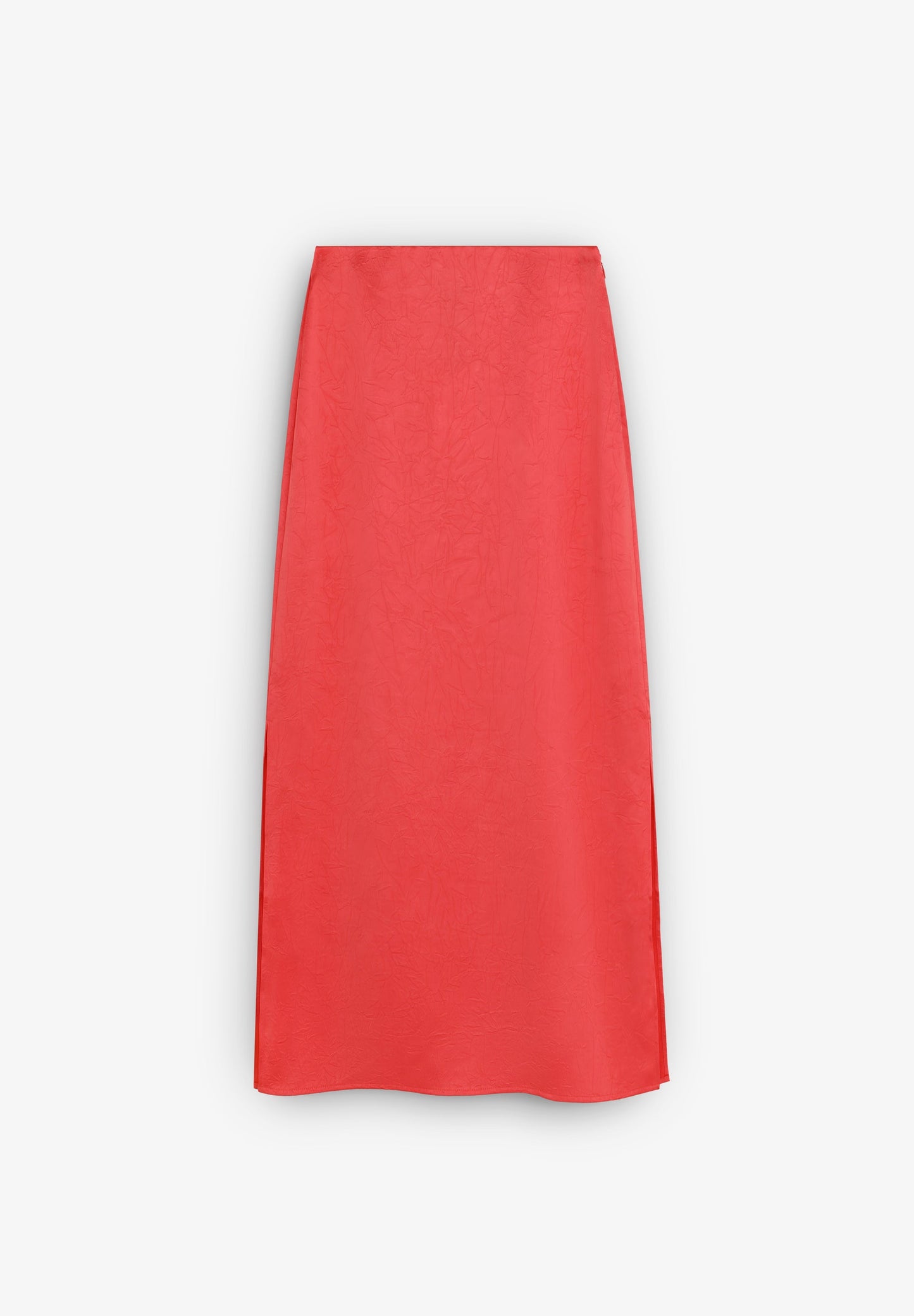 TEXTURED FLOWING MIDI SKIRT