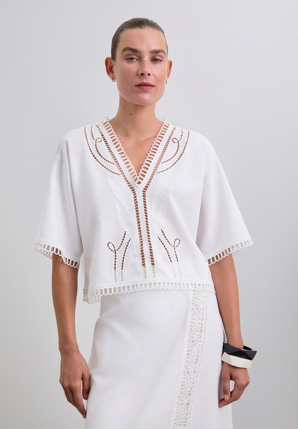 BLUSA DETALLES ENCAJE - Scalpers