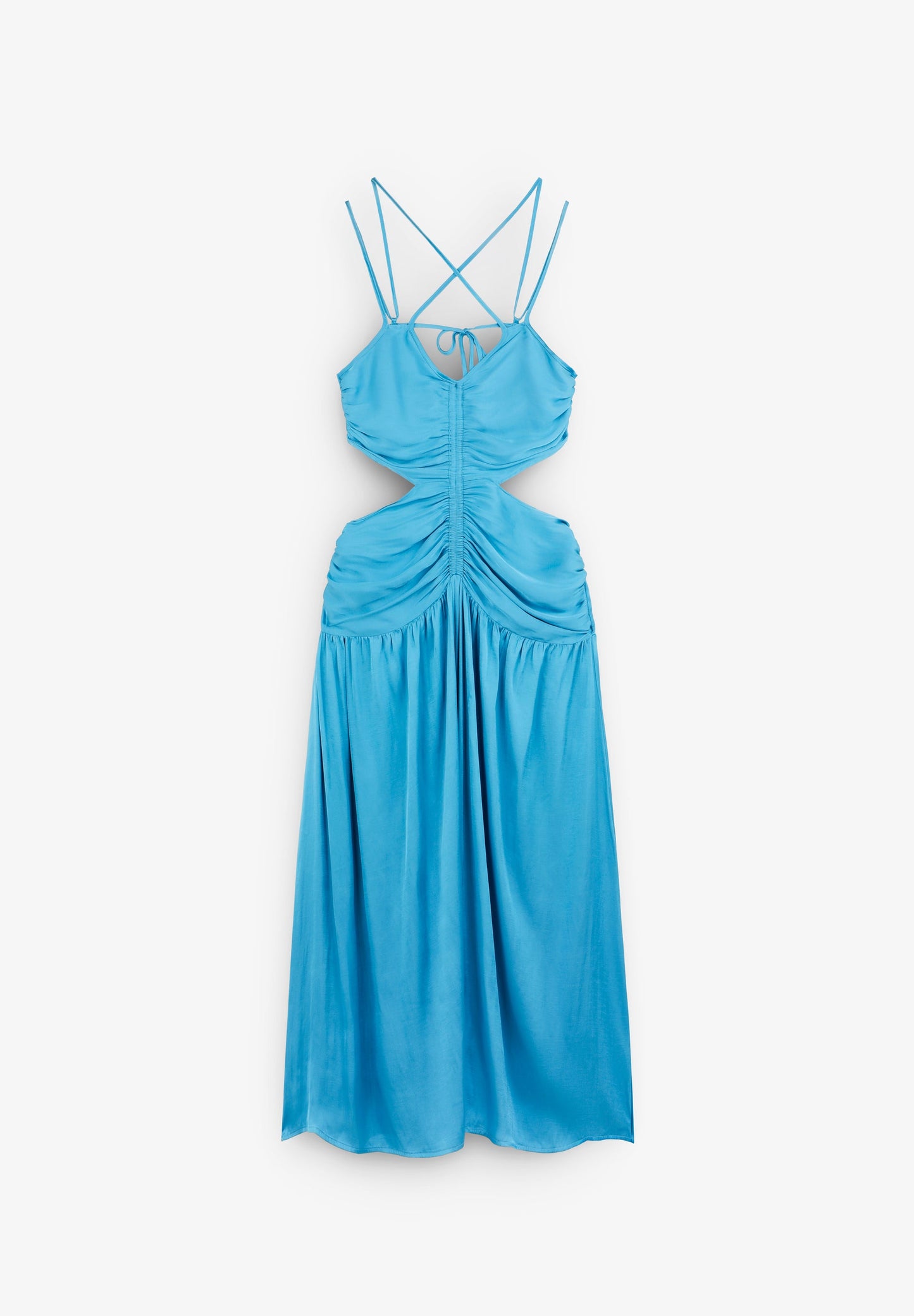 SATIN DRESS WITH SLITS