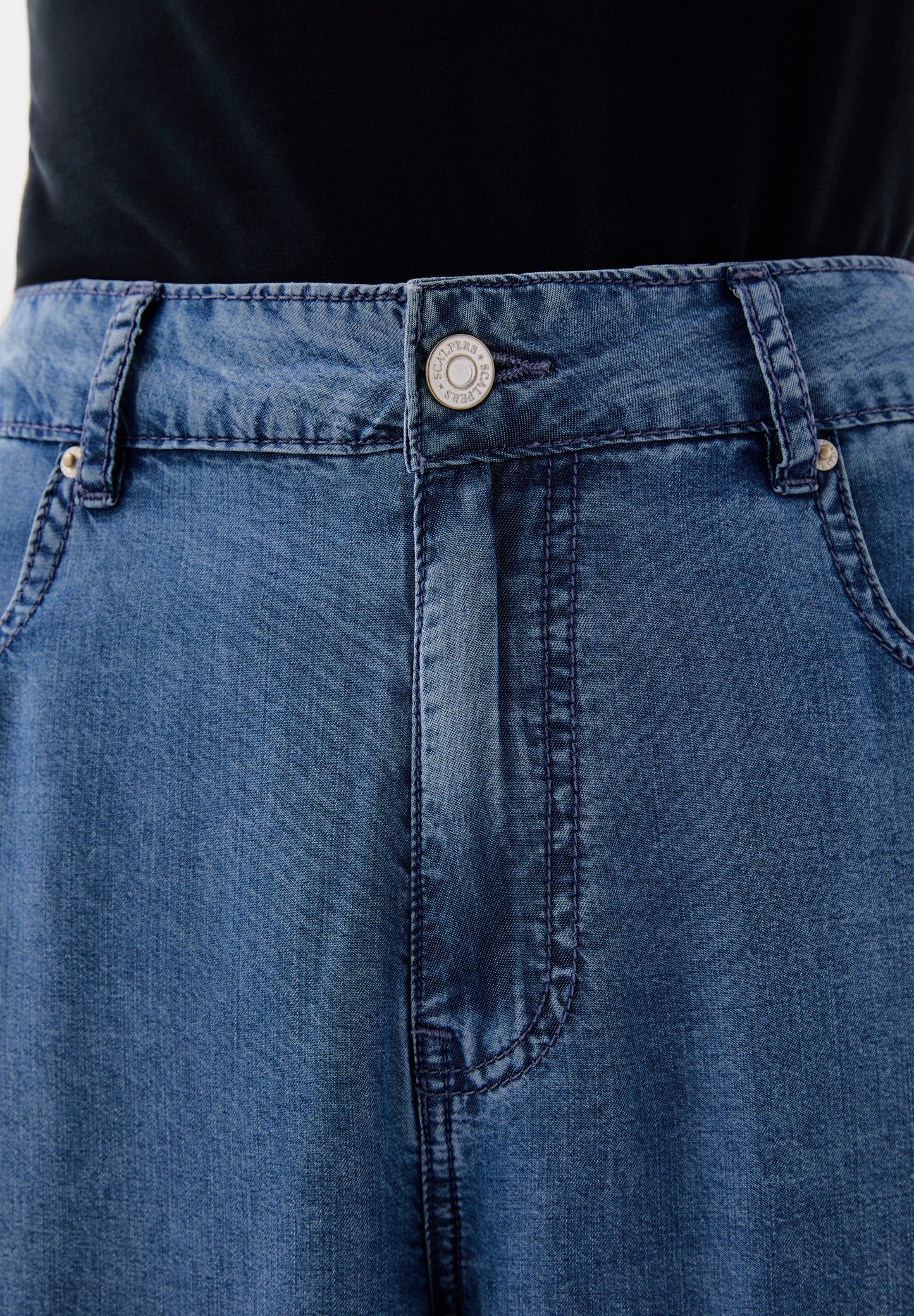 FLOWING DENIM TROUSERS