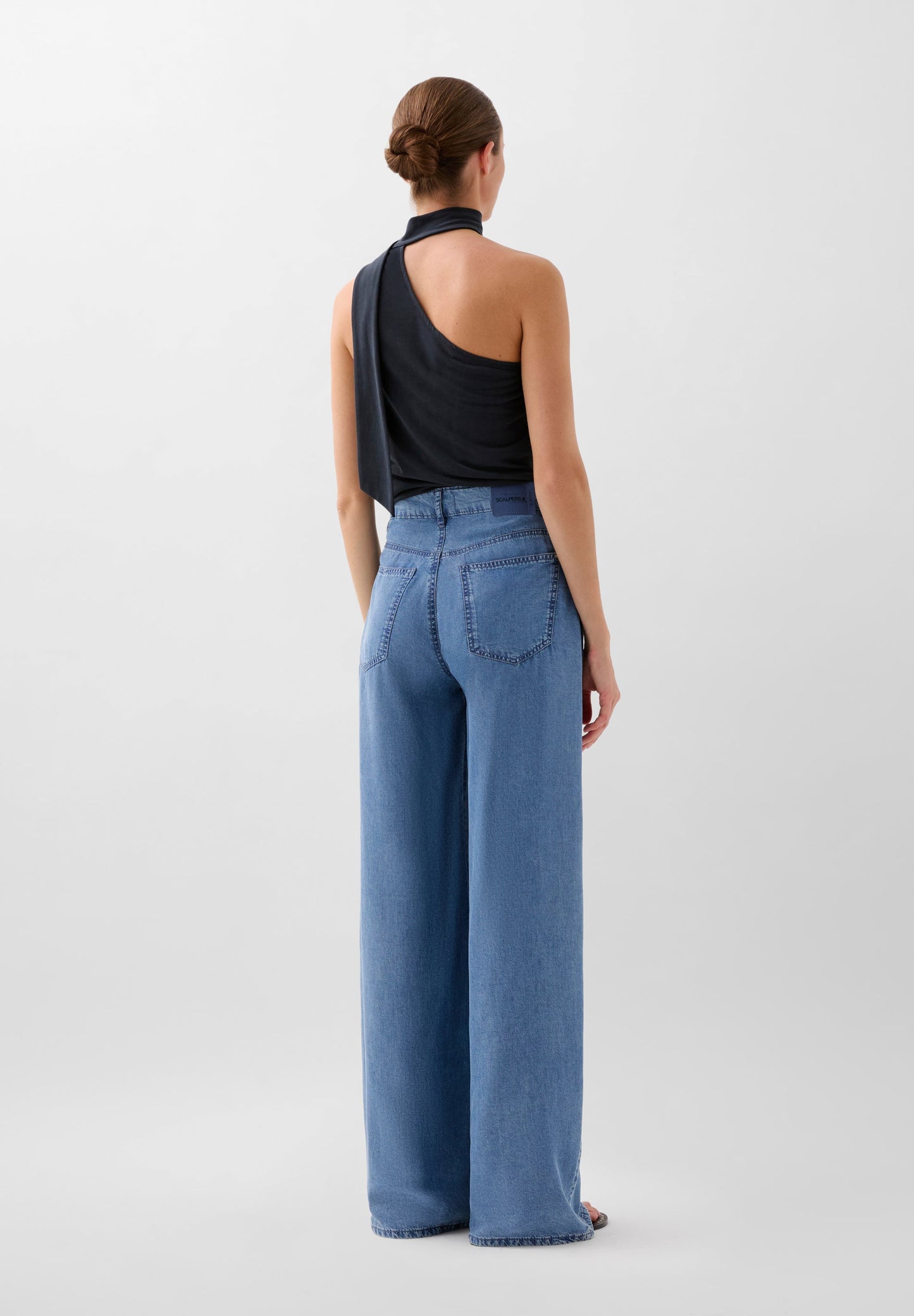 FLOWING DENIM TROUSERS