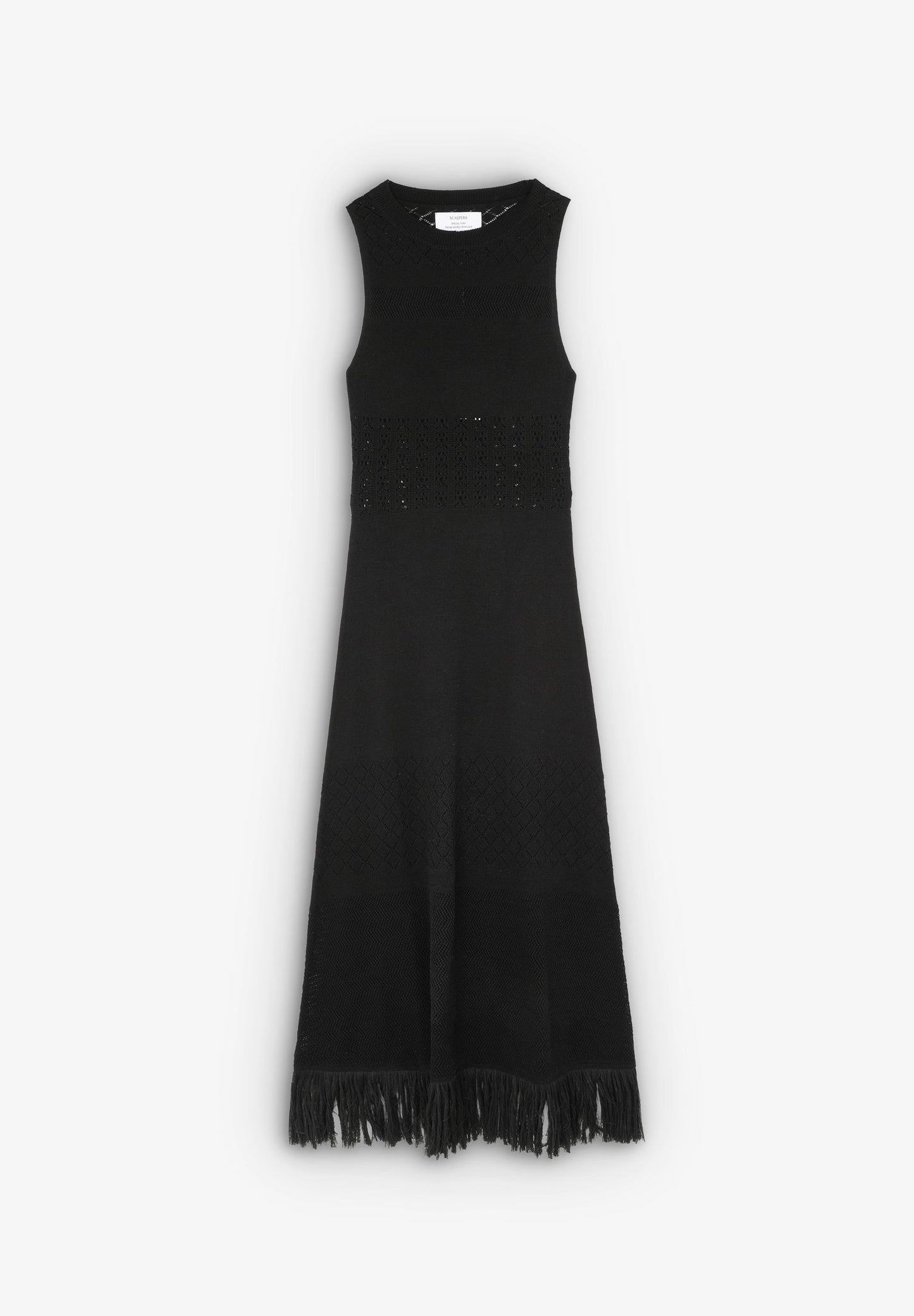 KNIT DRESS WITH FRINGING