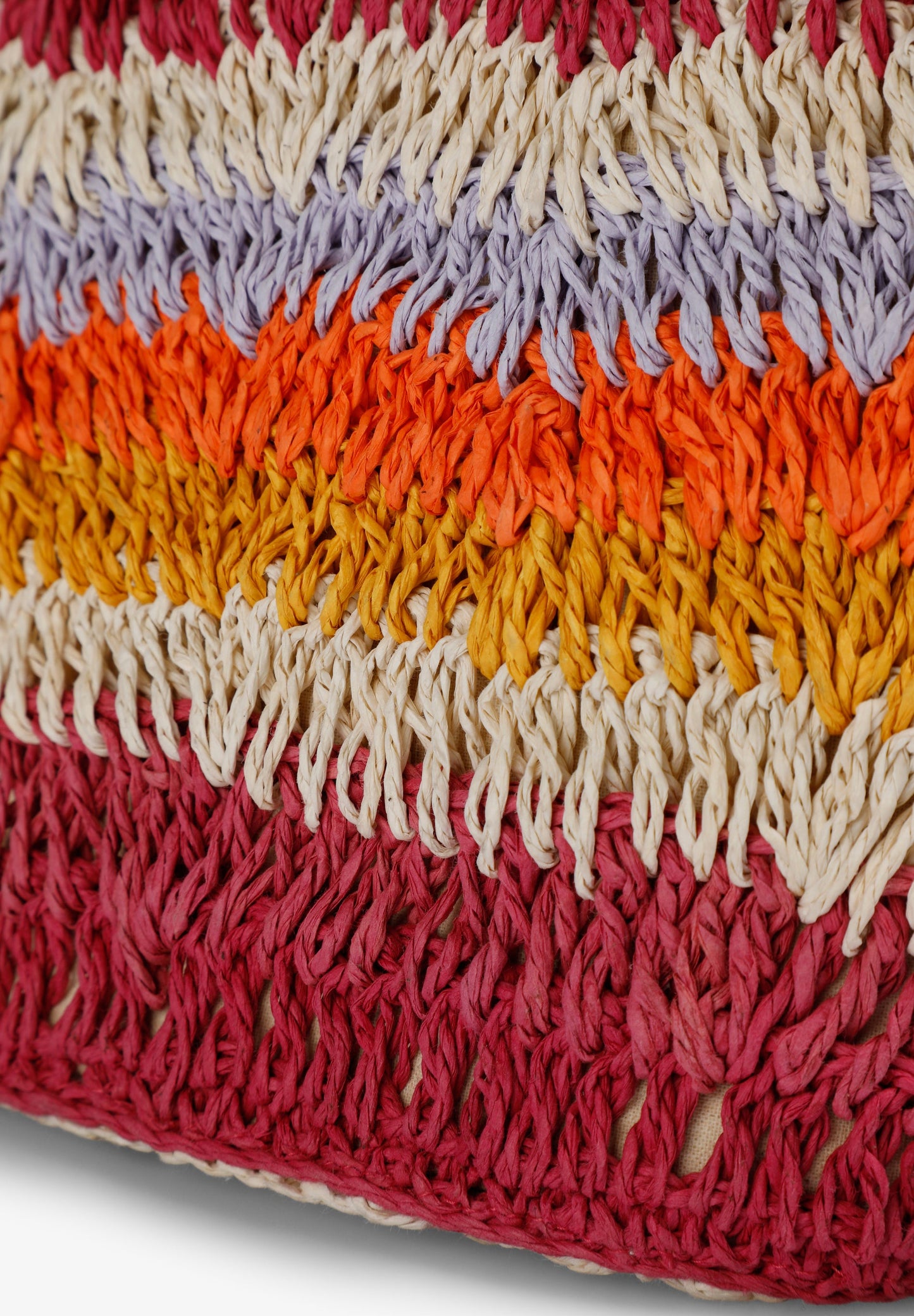 MULTICOLOURED RAFFIA BUCKET BAG