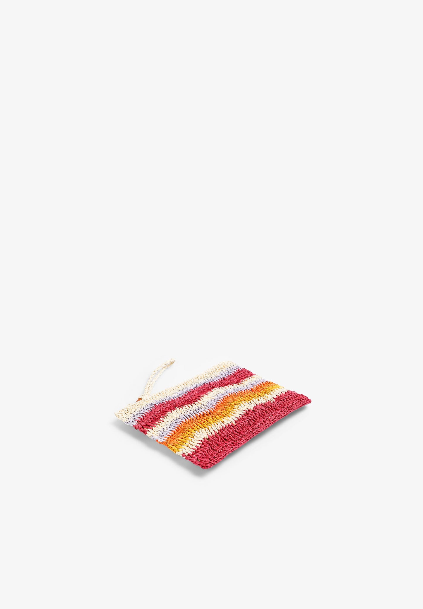 MULTICOLOURED RAFFIA CLUTCH