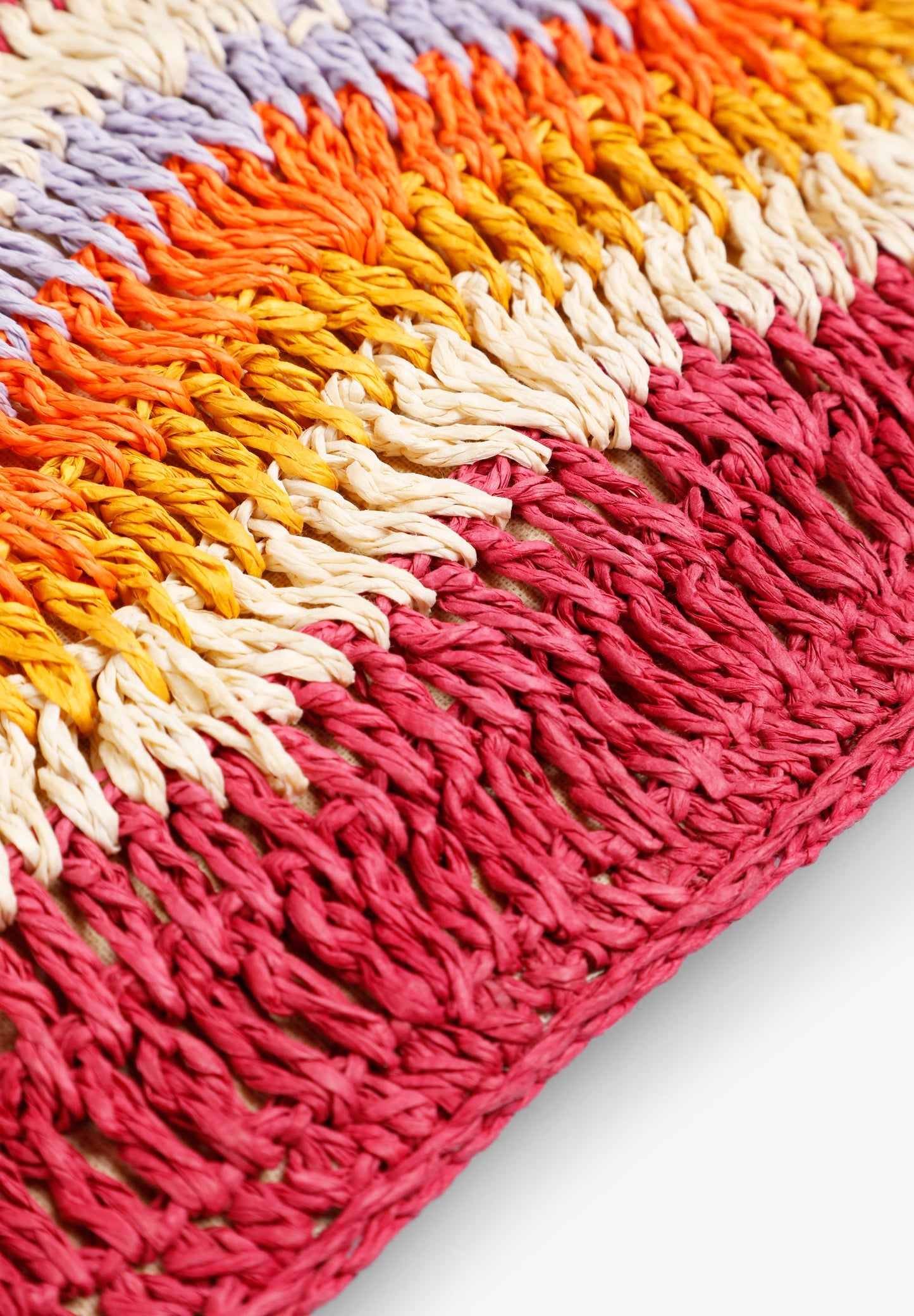 MULTICOLOURED RAFFIA CLUTCH