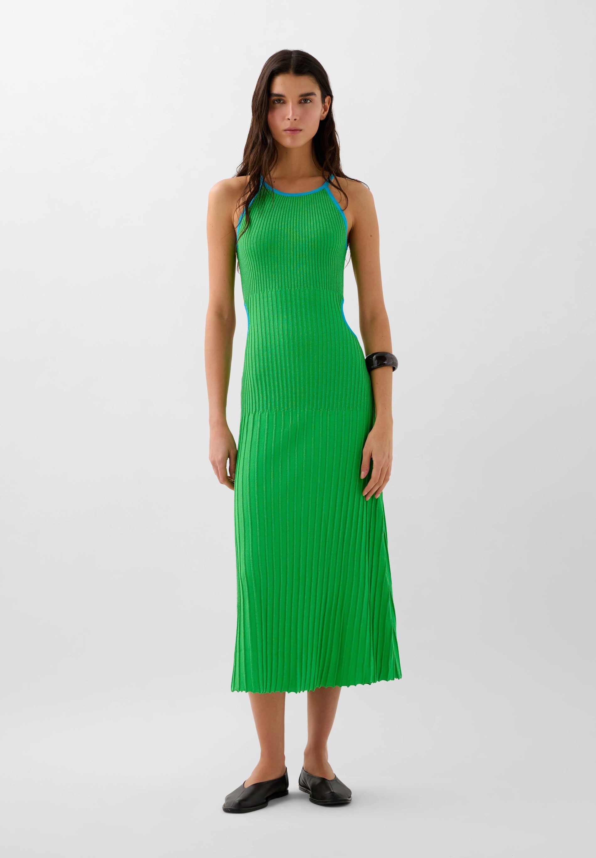 LUREX  KNIT DRESS WITH SLITS