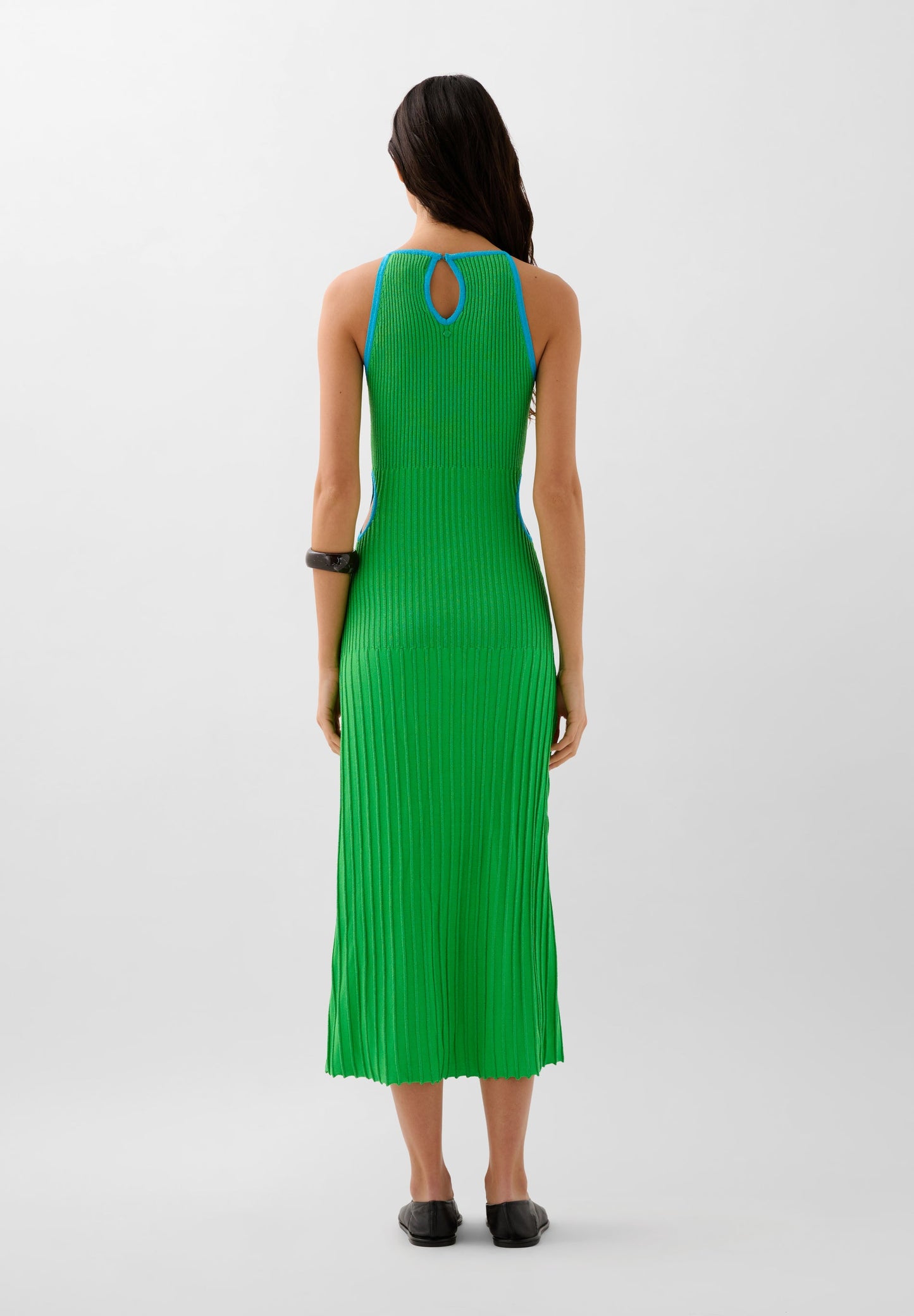 LUREX  KNIT DRESS WITH SLITS
